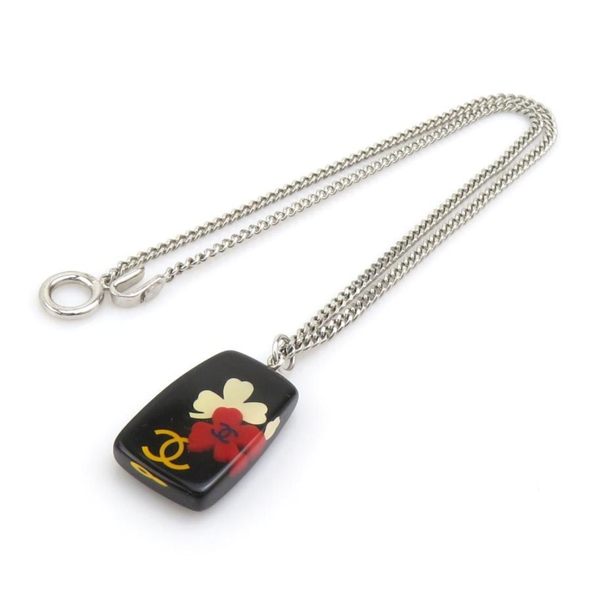 Chanel CHANEL Necklace in Resin and Metal, Black Silver, Women's, Free Shipping, 56564a Size ONE SIZE - 9 Thumbnail