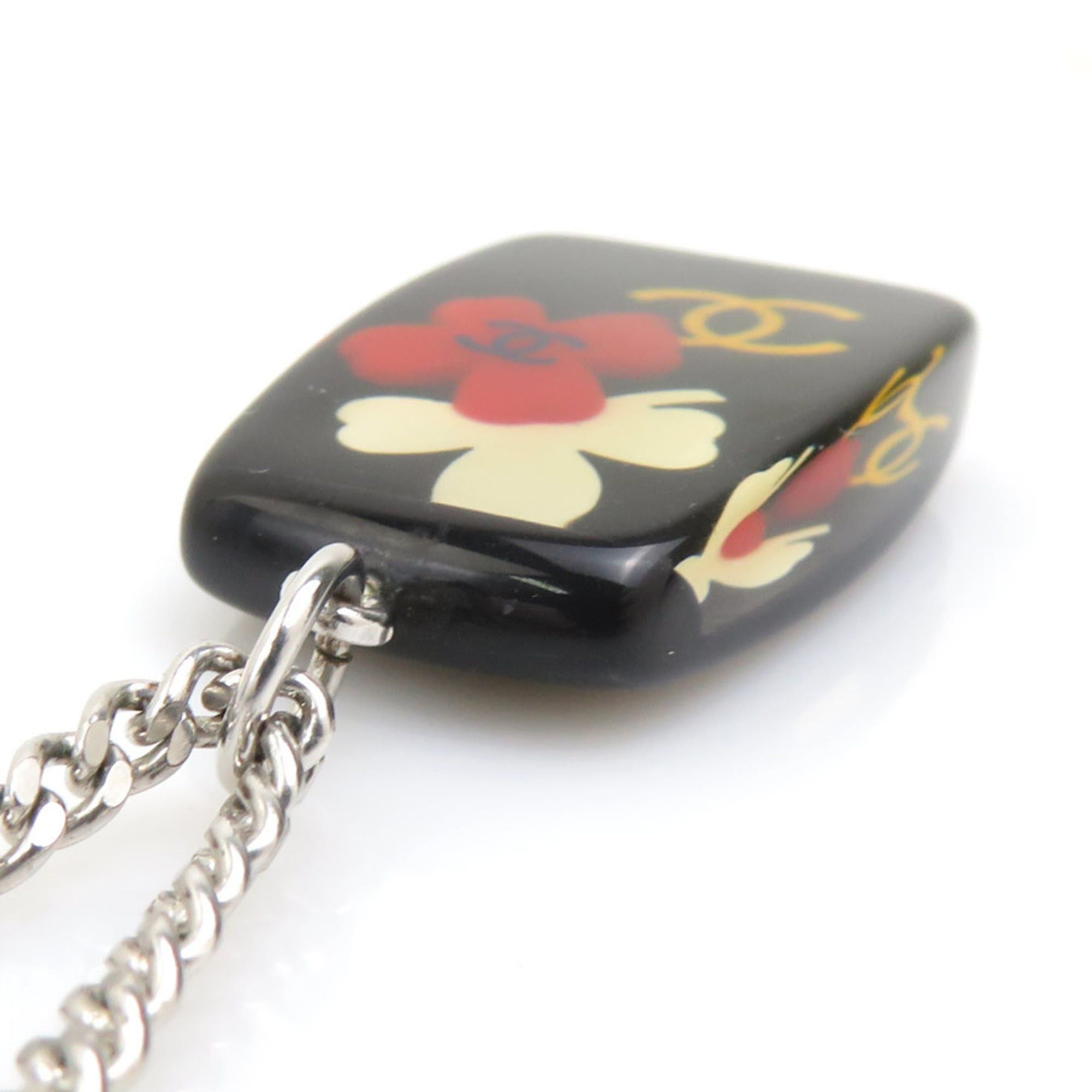 Chanel CHANEL Necklace in Resin and Metal, Black Silver, Women's, Free Shipping, 56564a Size ONE SIZE - 3 Thumbnail