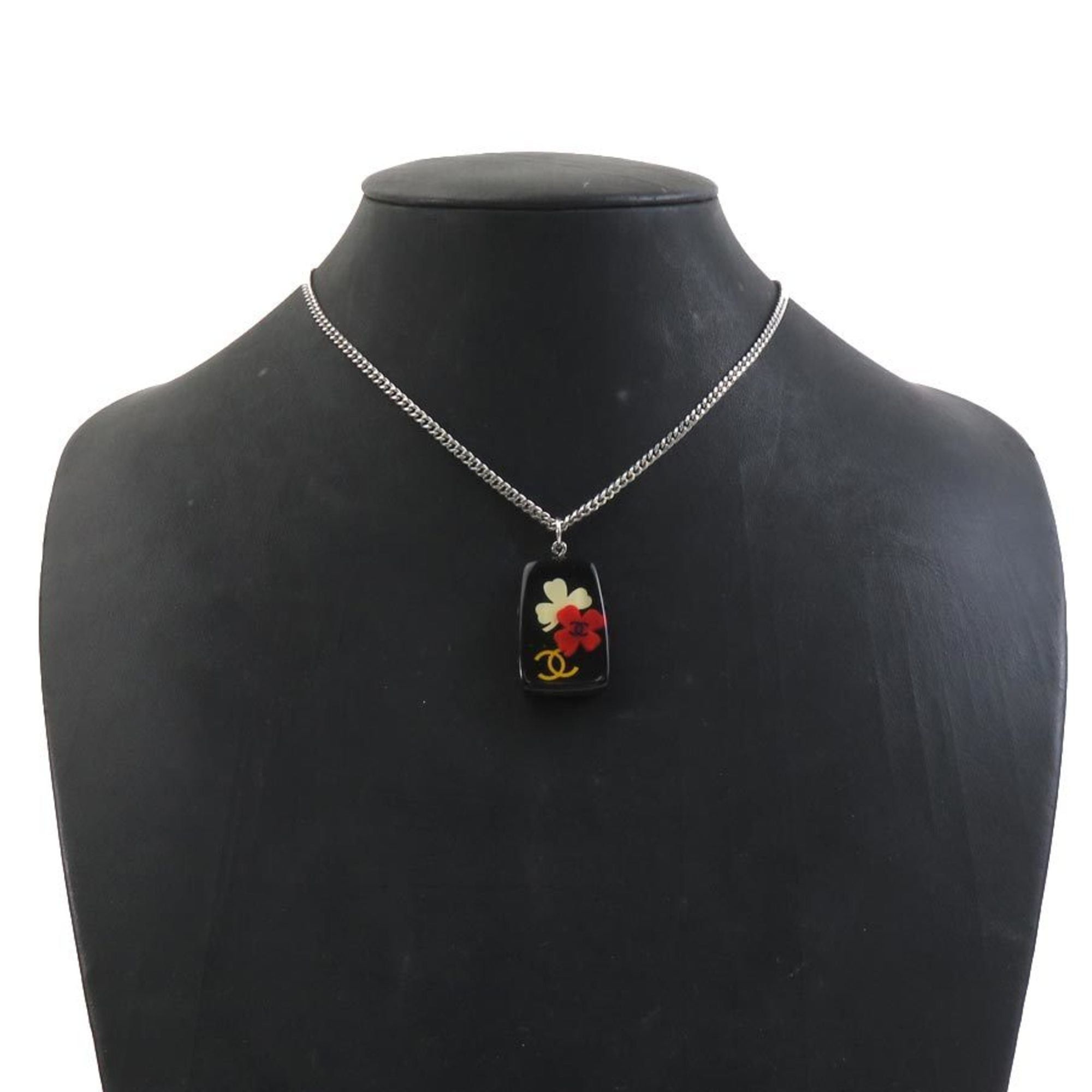 Chanel CHANEL Necklace in Resin and Metal, Black Silver, Women's, Free Shipping, 56564a Size ONE SIZE - 10 Thumbnail