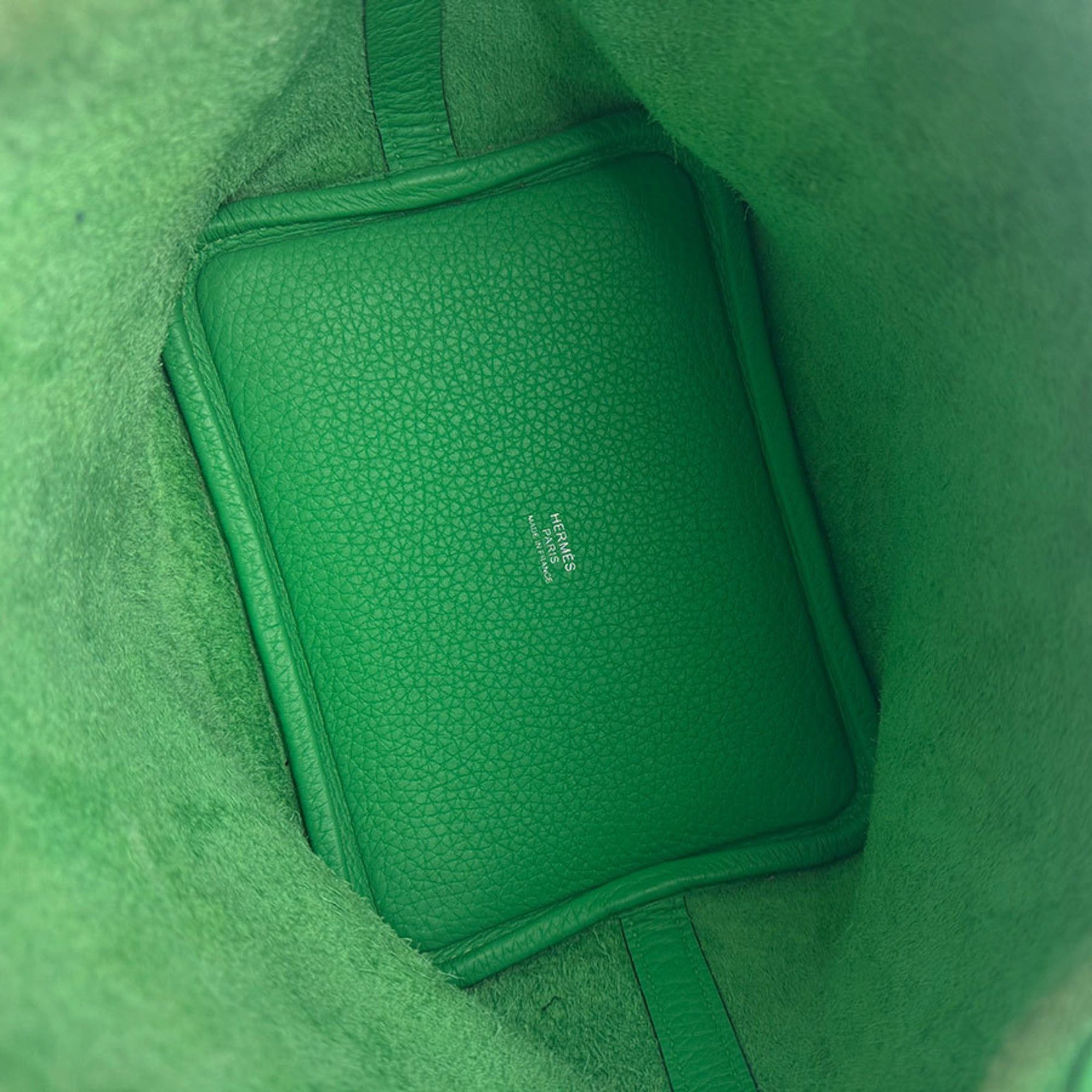 Hermes Hermes Hermès Picotin Lock PM 18 Handbag in Taurillon Clemence Leather with Vert Comics Silver, Women's, Free Shipping, z8089 Size ONE SIZE - 5 Thumbnail