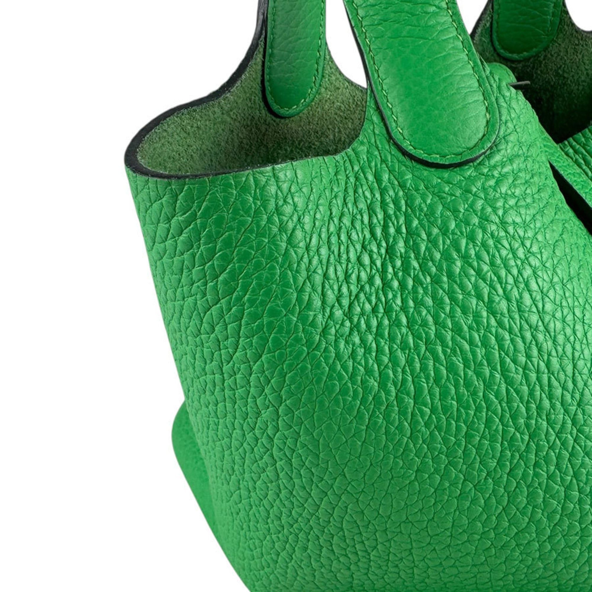 Hermes Hermes Hermès Picotin Lock PM 18 Handbag in Taurillon Clemence Leather with Vert Comics Silver, Women's, Free Shipping, z8089 Size ONE SIZE - 6 Thumbnail