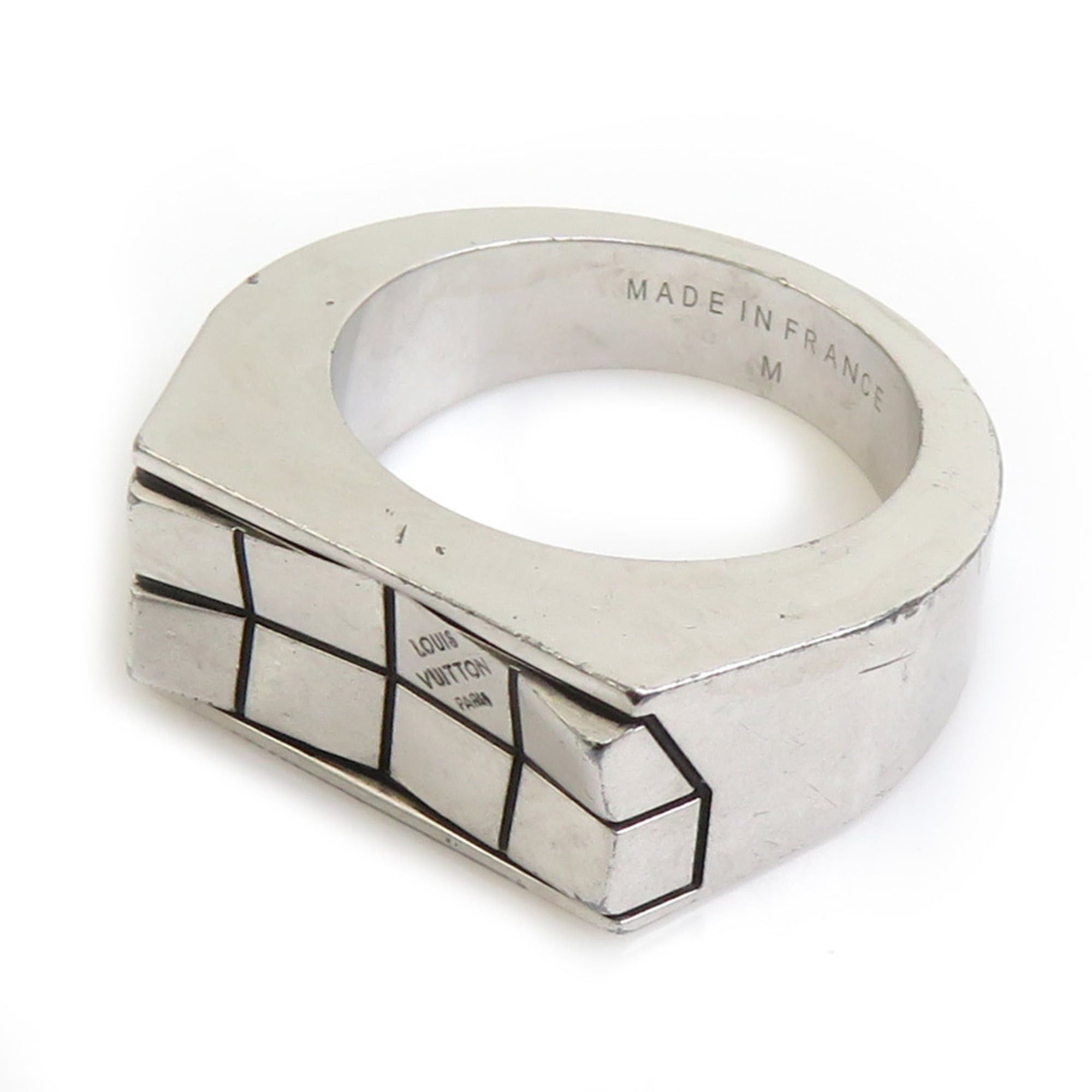 Louis Vuitton Louis Vuitton Men's Silver Ring, Size 1, Free Shipping, e61516a Size ONE SIZE - 2 Thumbnail