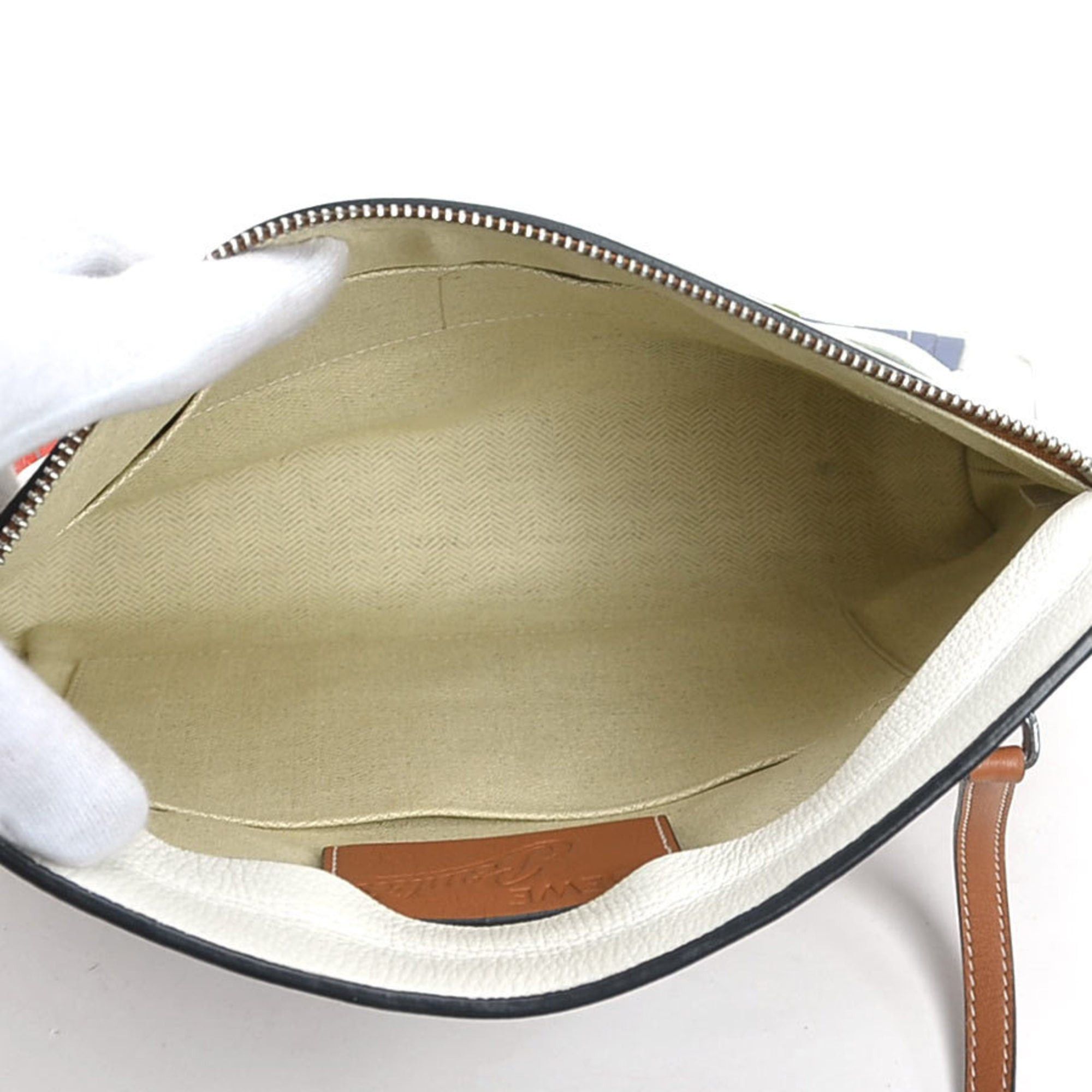 LOEWE Paula's Ibiza Crossbody Shoulder Bag in Multicolored Leather and Silver. Free Shipping. (e61114a)