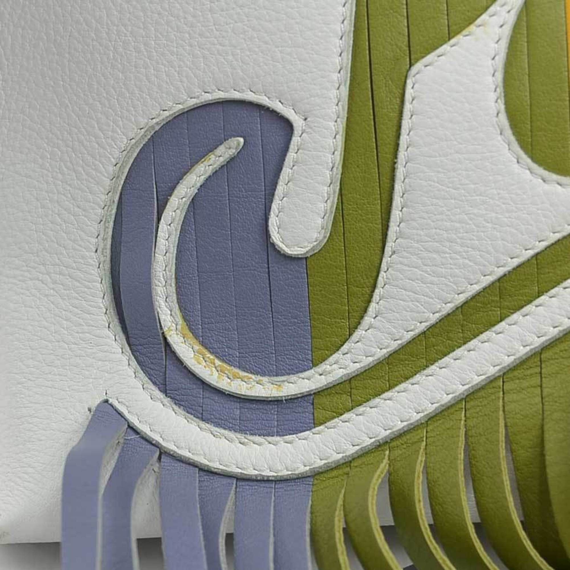 LOEWE Paula's Ibiza Crossbody Shoulder Bag in Multicolored Leather and Silver. Free Shipping. (e61114a)