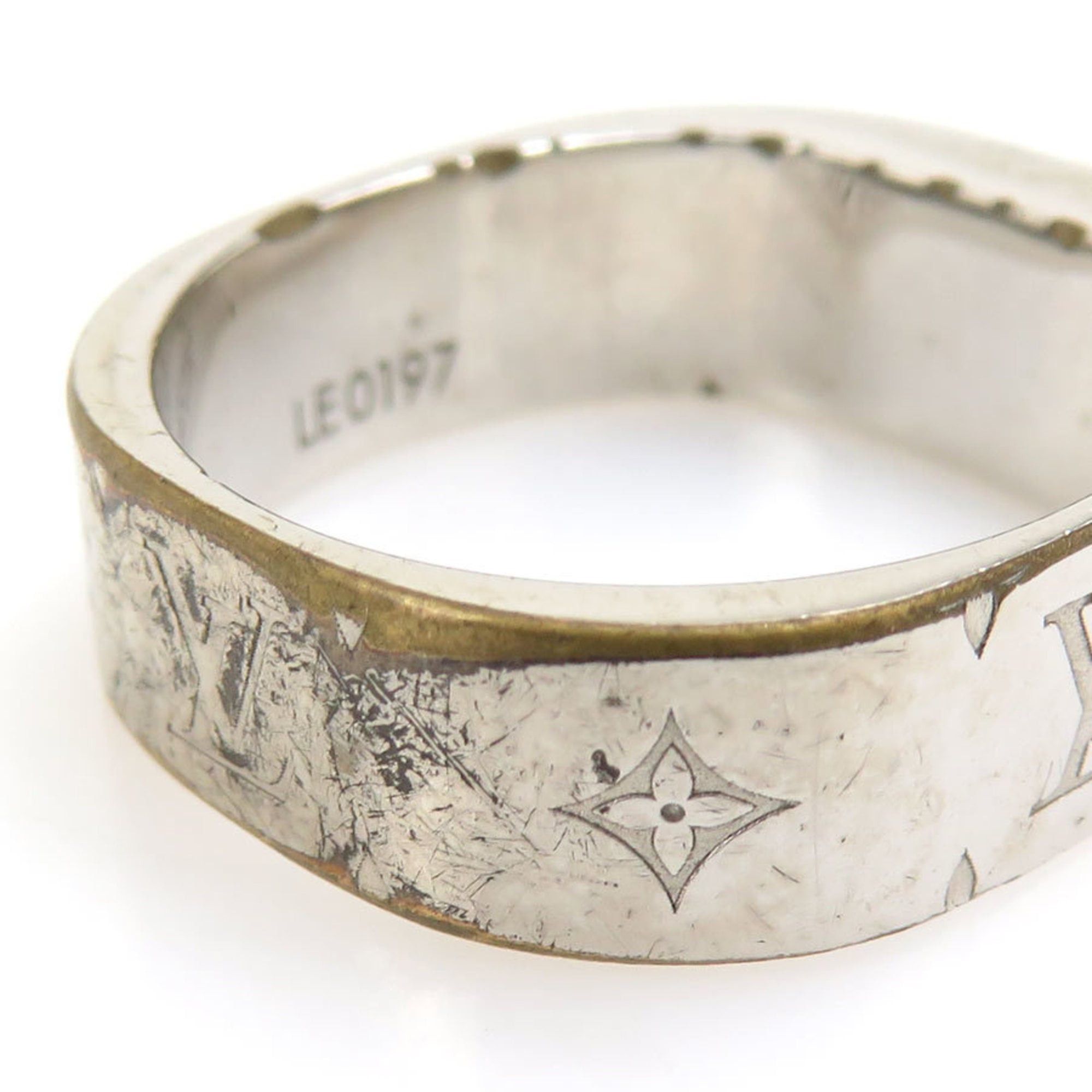 Louis Vuitton Louis Vuitton Nanogram Metal Ring in Silver and Gold, Men's Women's, M00217, 1, Free Shipping, H31955a Size ONE SIZE - 10 Thumbnail