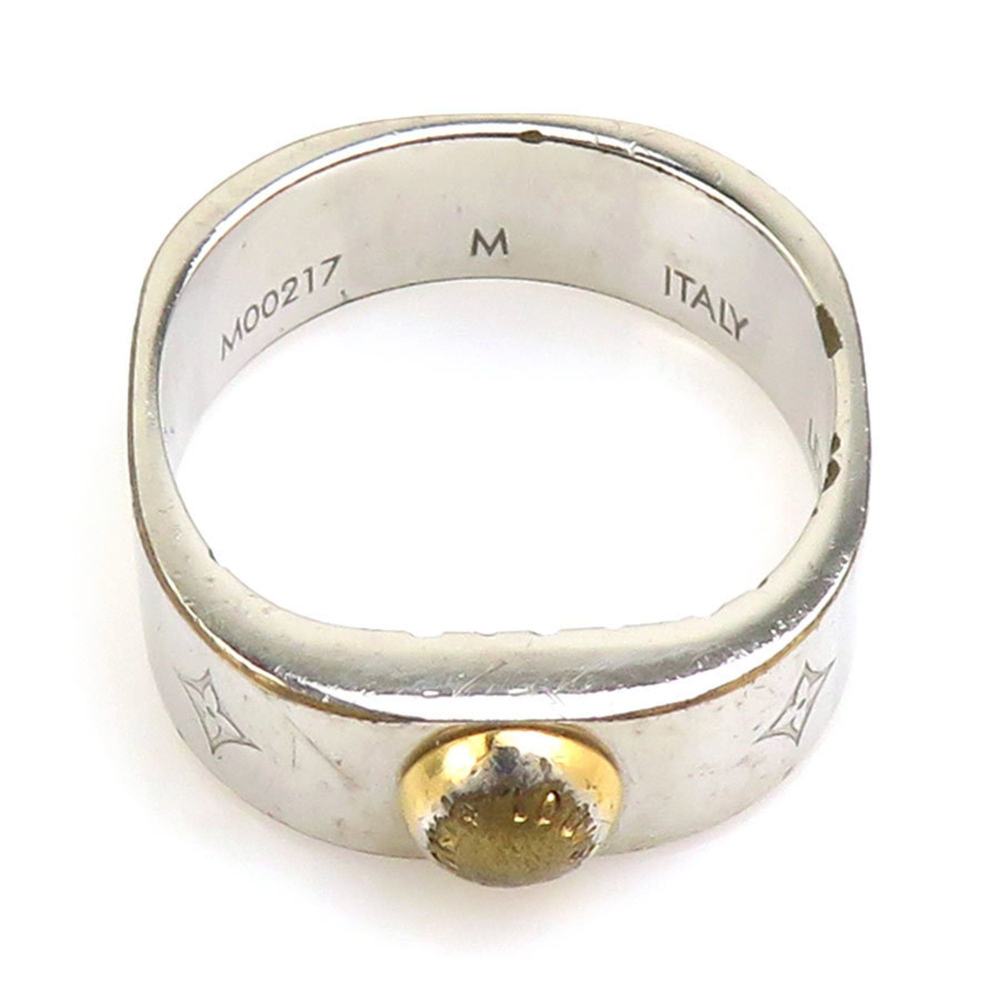 Louis Vuitton Louis Vuitton Nanogram Metal Ring in Silver and Gold, Men's Women's, M00217, 1, Free Shipping, H31955a Size ONE SIZE - 6 Thumbnail