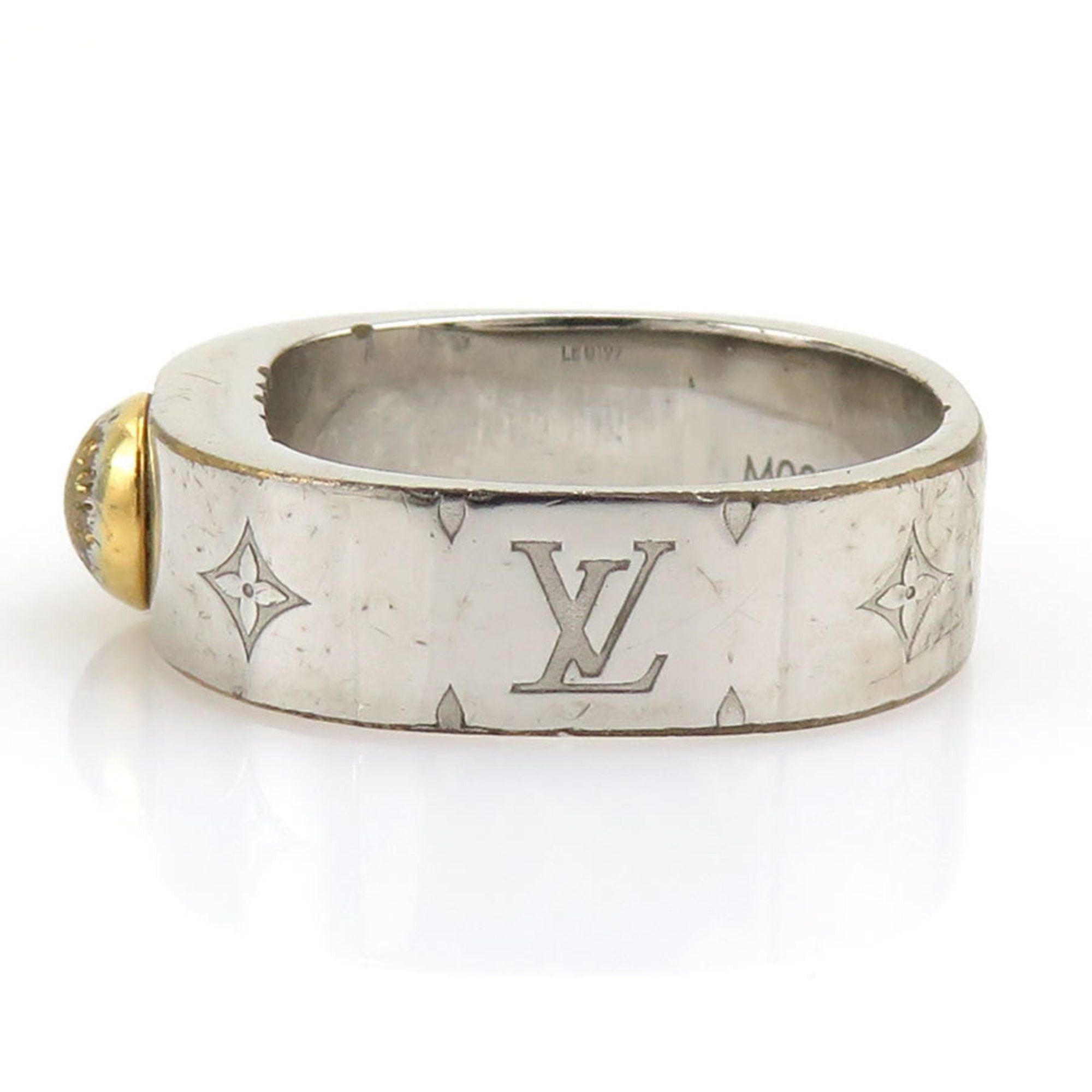 Louis Vuitton Louis Vuitton Nanogram Metal Ring in Silver and Gold, Men's Women's, M00217, 1, Free Shipping, H31955a Size ONE SIZE - 5 Thumbnail