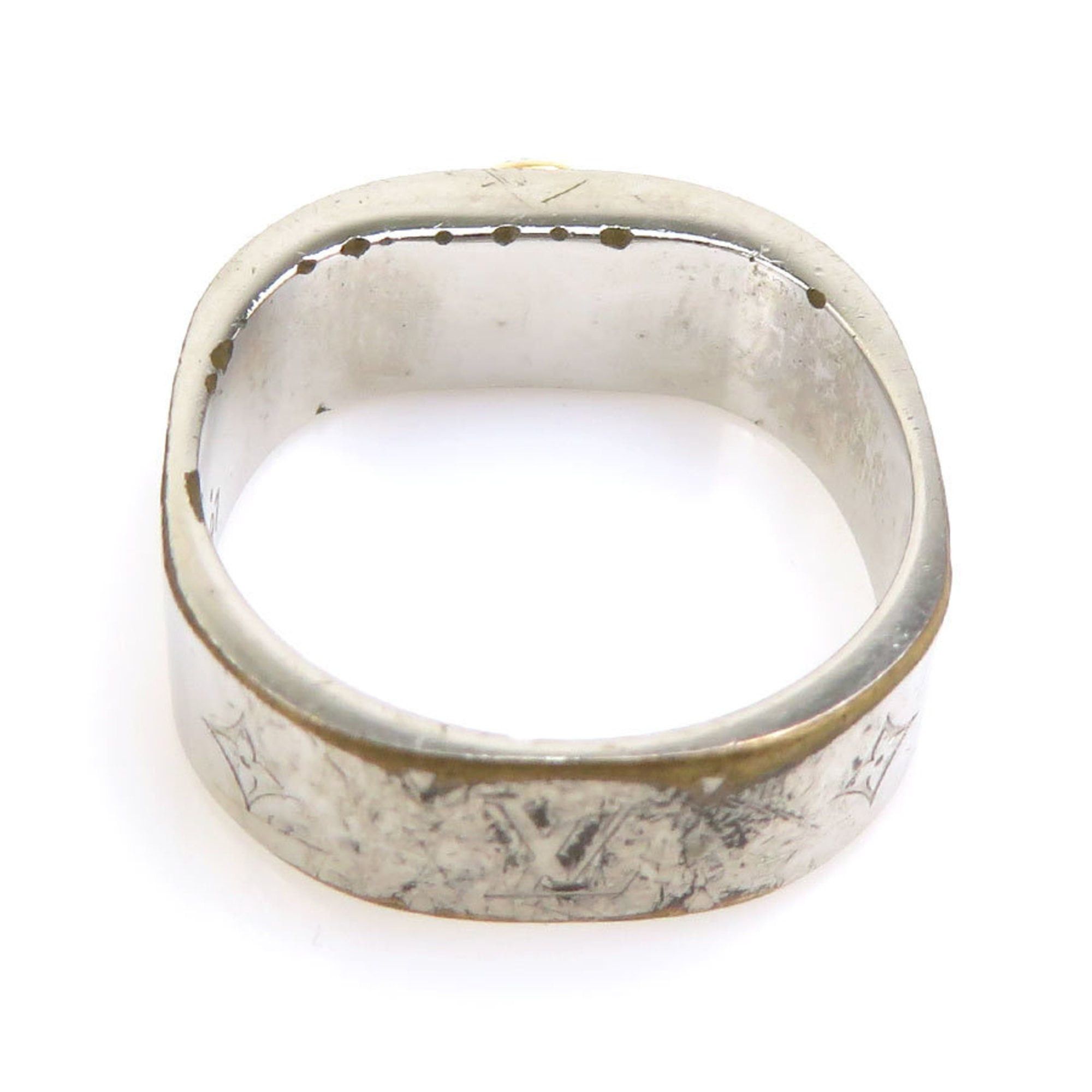 Louis Vuitton Louis Vuitton Nanogram Metal Ring in Silver and Gold, Men's Women's, M00217, 1, Free Shipping, H31955a Size ONE SIZE - 7 Thumbnail
