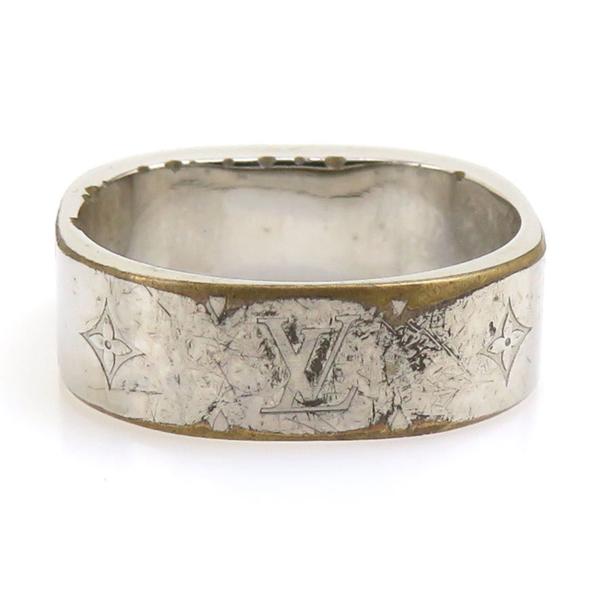 Louis Vuitton Louis Vuitton Nanogram Metal Ring in Silver and Gold, Men's Women's, M00217, 1, Free Shipping, H31955a Size ONE SIZE - 4 Thumbnail