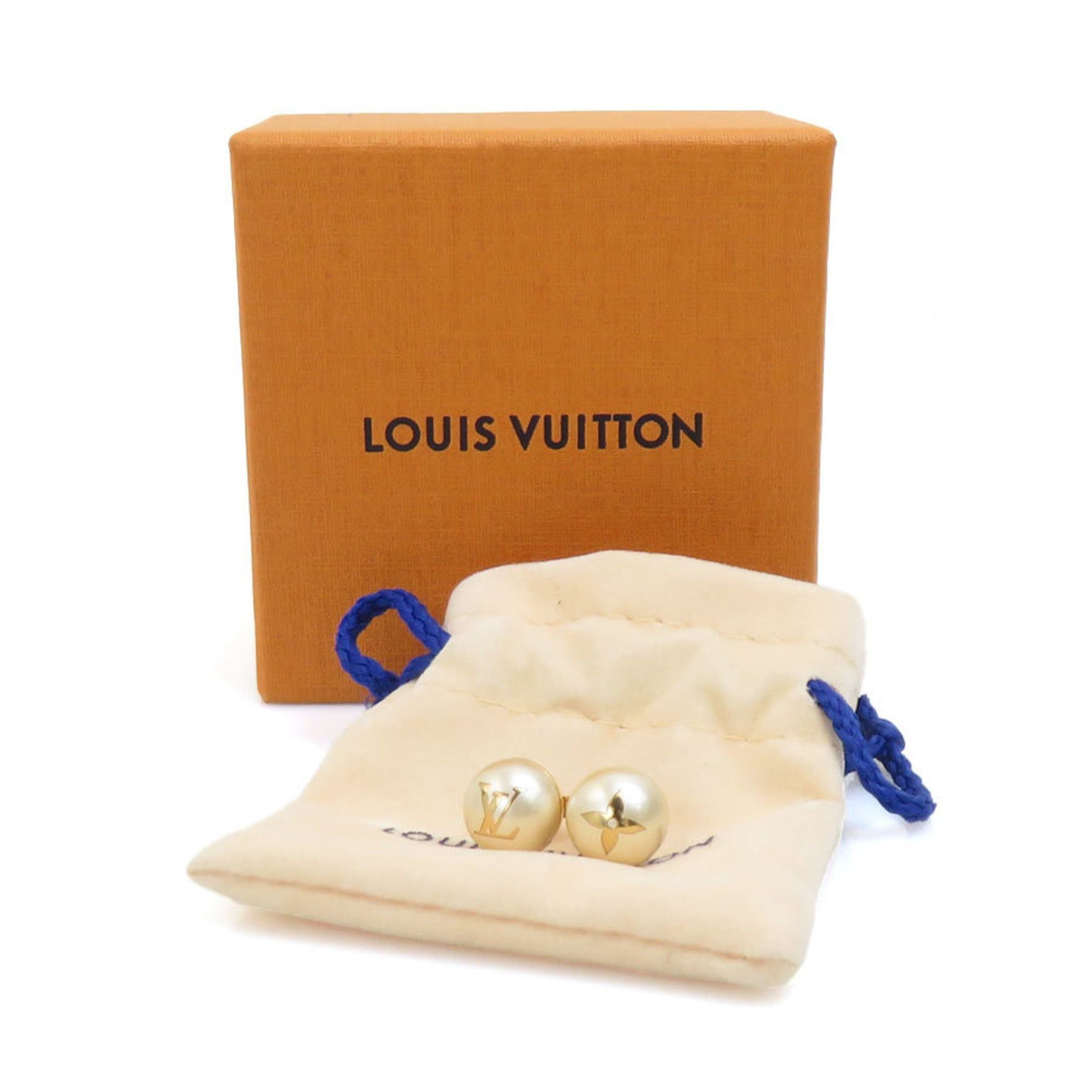 Louis Vuitton Louis Vuitton My Mix Stud Earrings with Pearl and Faux Metal in White Gold, Women's, M01589, Free Shipping, h31869k Size ONE SIZE - 12 Thumbnail