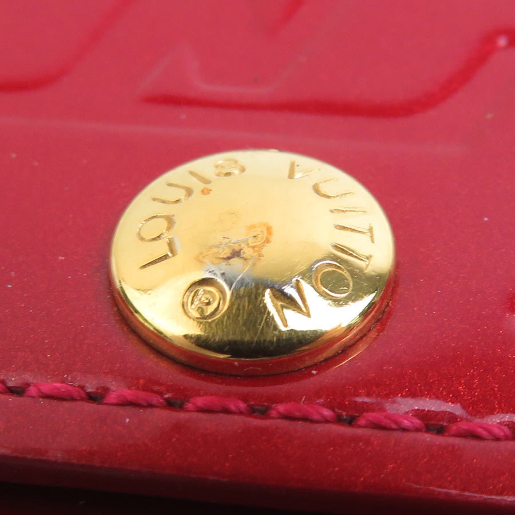 Louis Vuitton Louis Vuitton Monogram Vernis Ludlow Patent Leather Wallet with Coin Purse, Business Card Case, and Case in Dark Red Gold. Women's. M91978. Free Shipping. e61278i Size ONE SIZE - 5 Thumbnail
