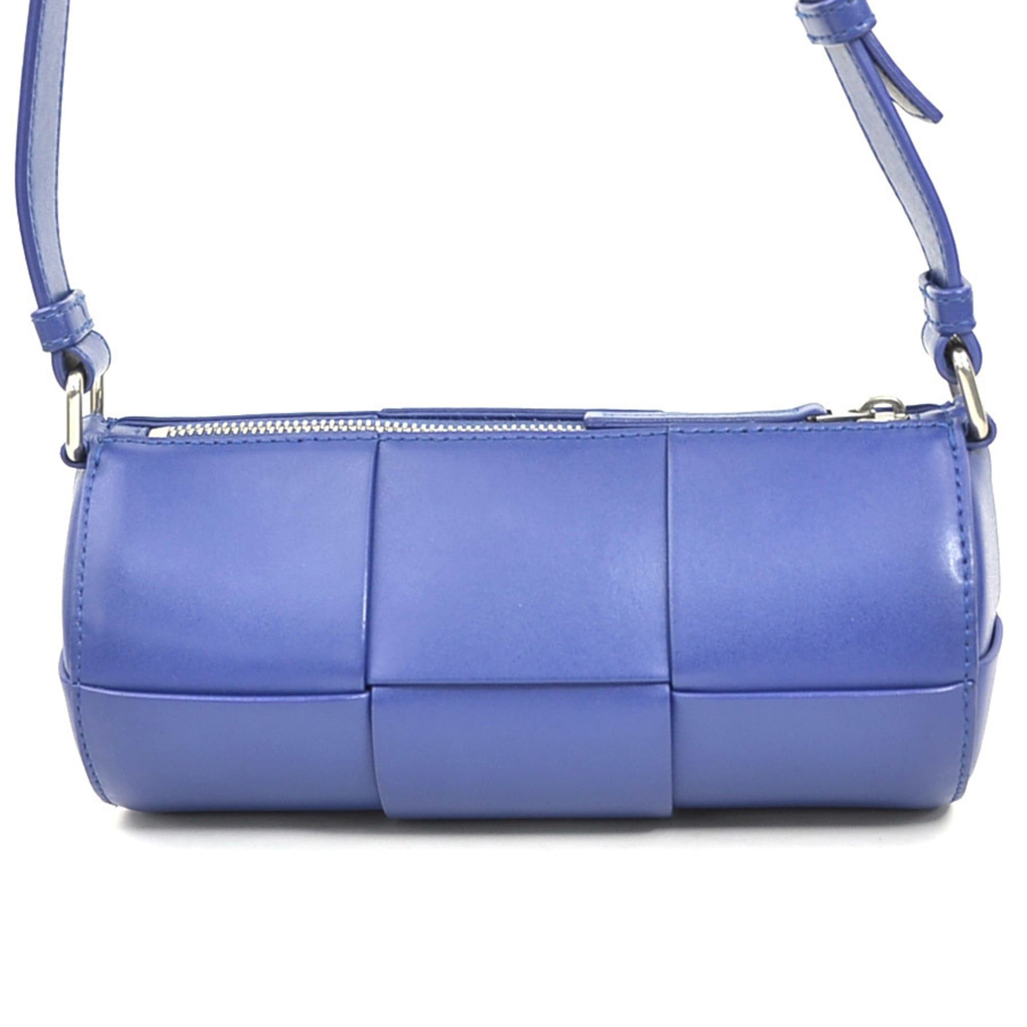 Bottega Veneta Bottega Veneta Maxi Intrecciato Small Canetto Leather Shoulder Bag in Blue for Men and Women, Free Shipping (r10865a) Size ONE SIZE - 3 Thumbnail