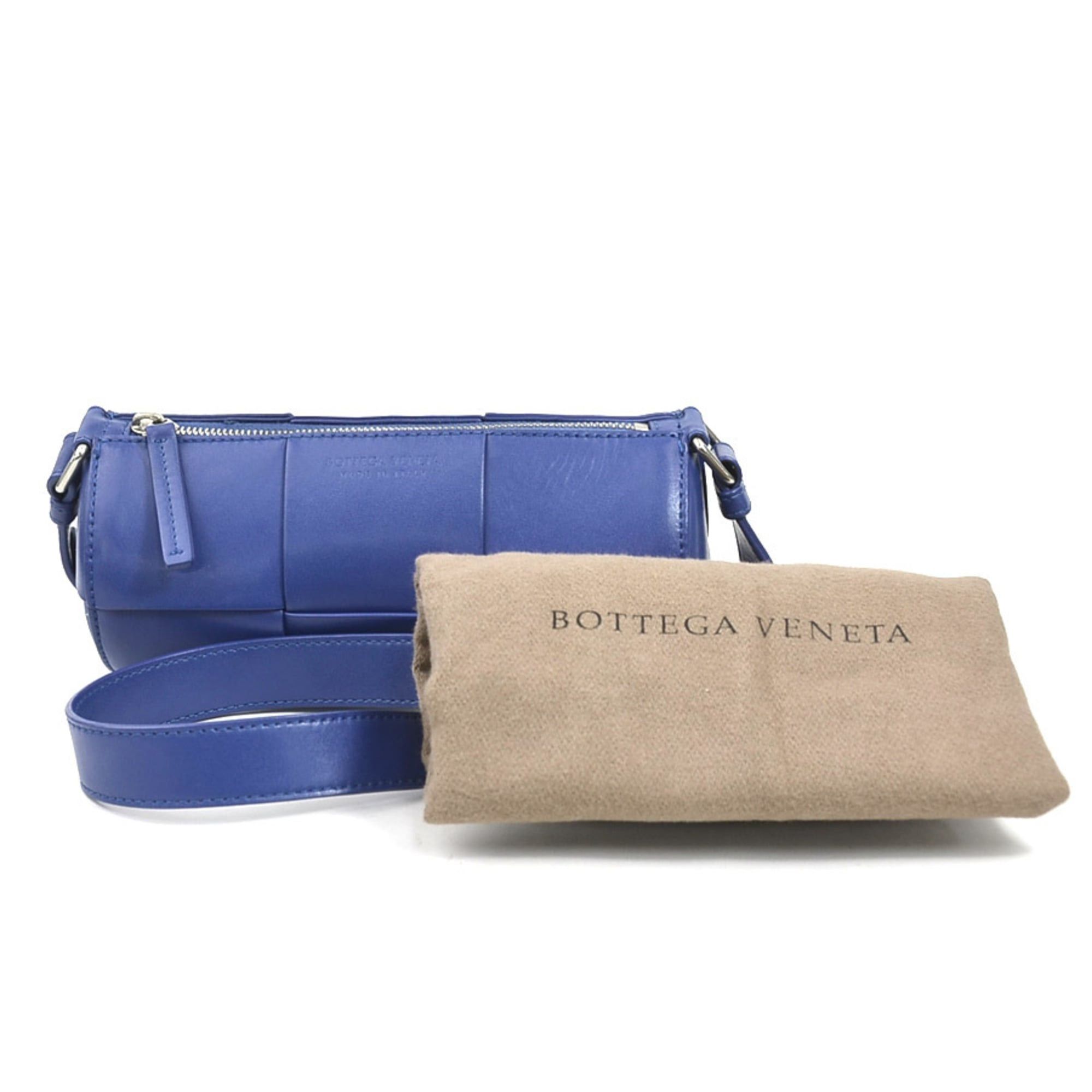 Bottega Veneta Bottega Veneta Maxi Intrecciato Small Canetto Leather Shoulder Bag in Blue for Men and Women, Free Shipping (r10865a) Size ONE SIZE - 14 Thumbnail