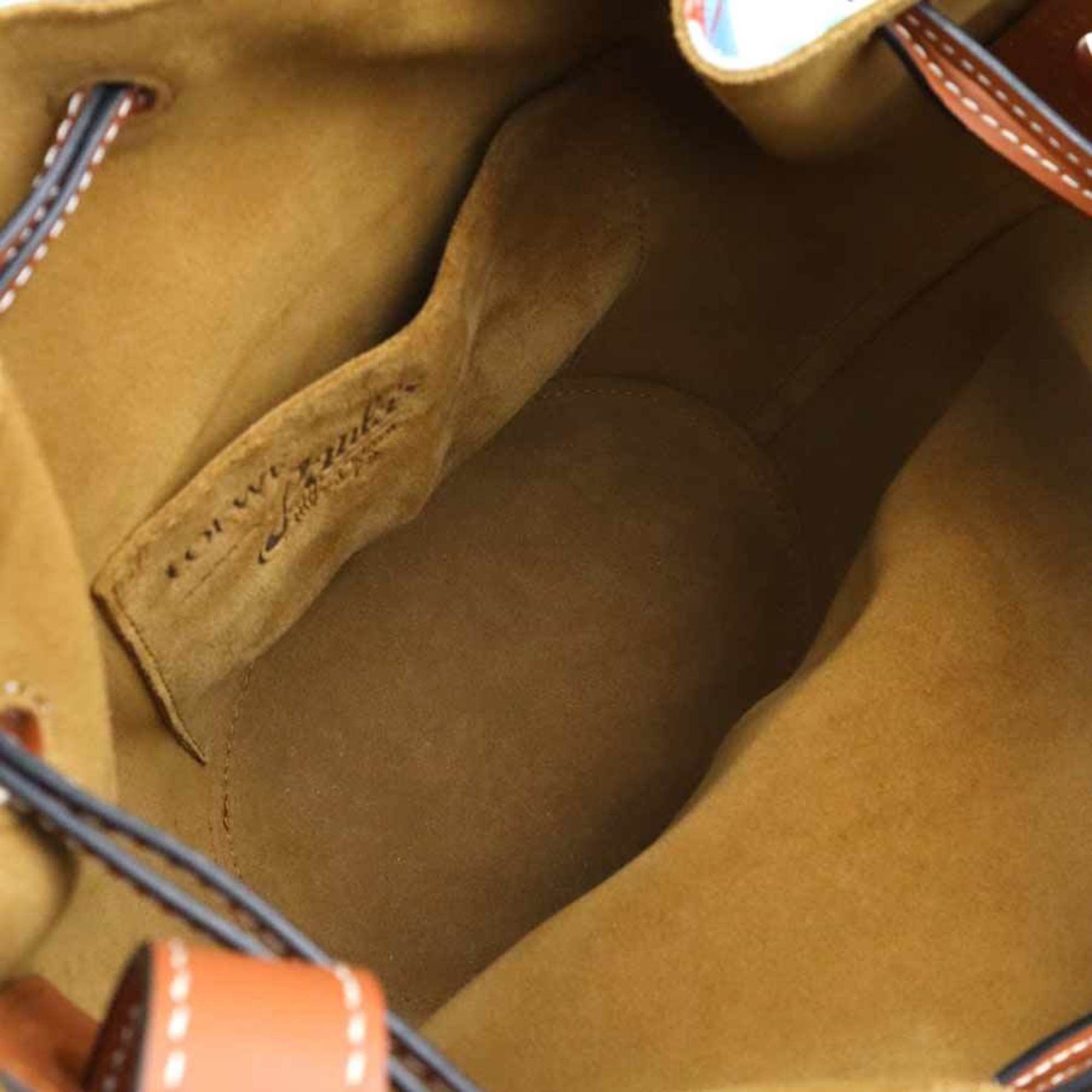 Loewe LOEWE Paula's Ibiza collaboration balloon bag, small, canvas and leather, blue brown, women's, free shipping, r10905n Size ONE SIZE - 5 Thumbnail