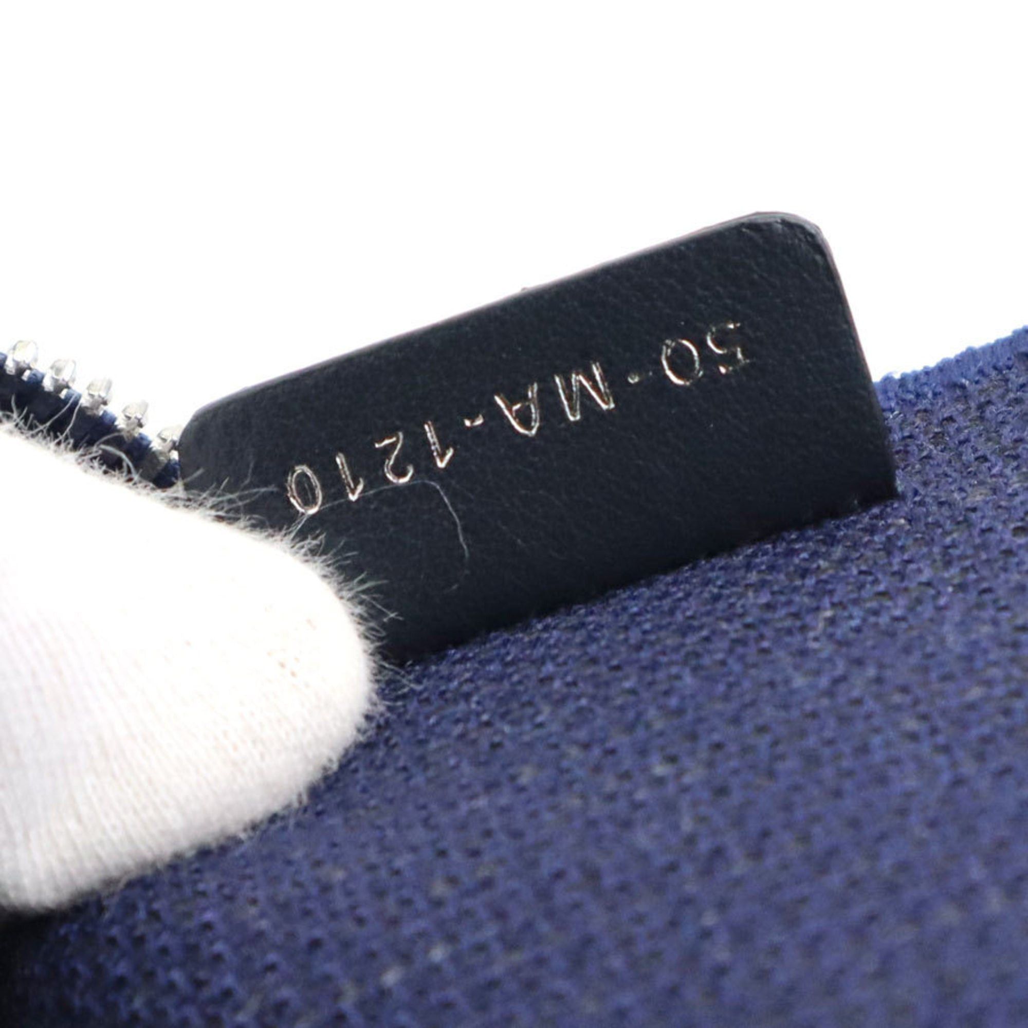 Dior Christian Dior Vanity Bag, Oblique Canvas, Navy and White, Women's, Free Shipping, 90124a Size ONE SIZE - 15 Thumbnail
