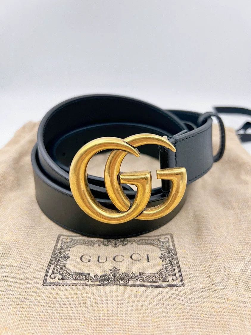 Gucci Gucci Unisex Vintage Double G Buckle Belt Size ONE SIZE - 3 Thumbnail