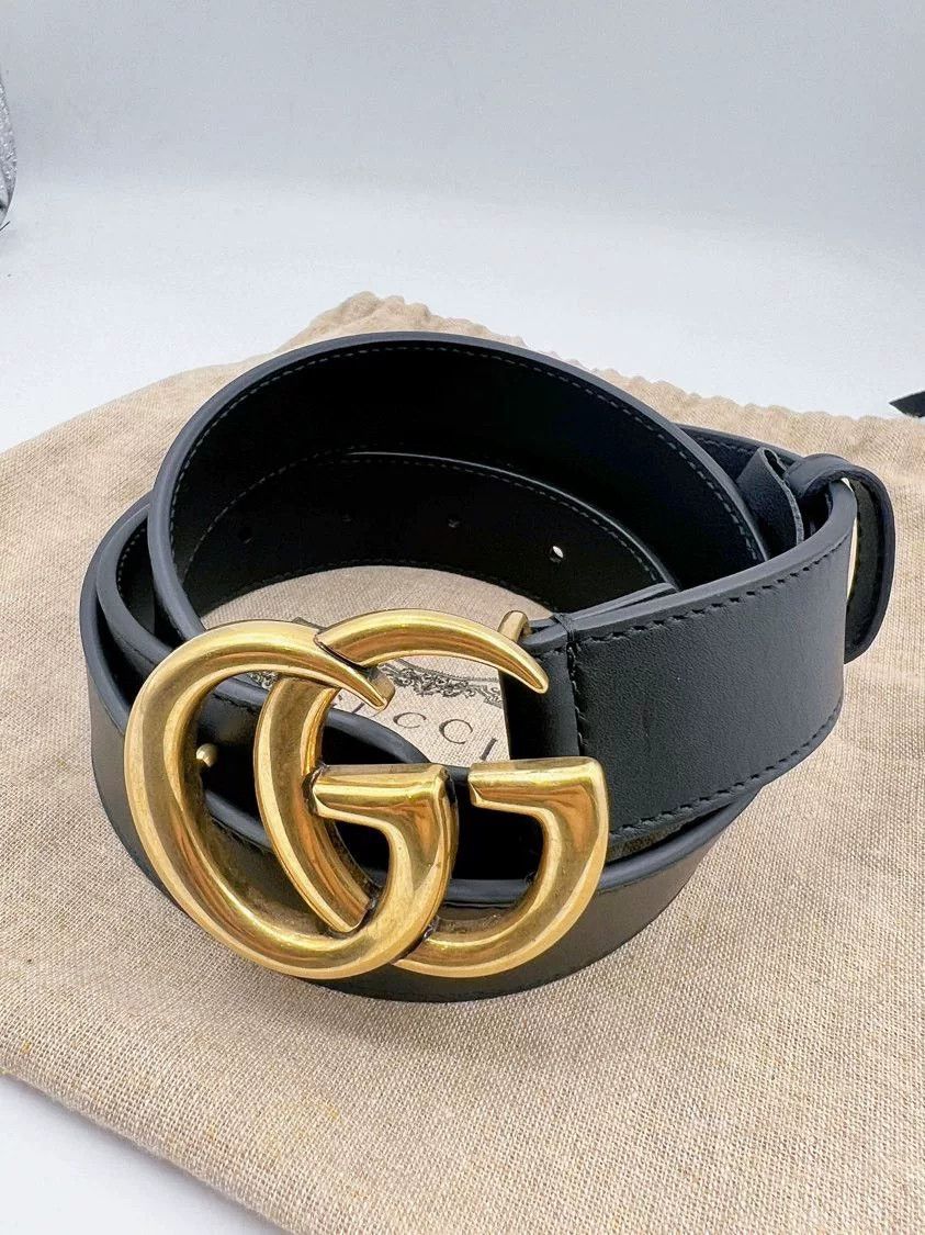 Gucci Gucci Unisex Vintage Double G Buckle Belt Size ONE SIZE - 4 Thumbnail
