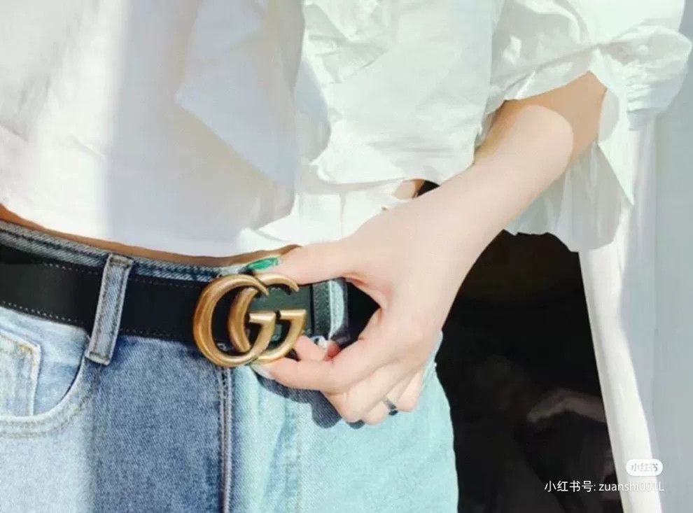 Gucci Gucci Unisex Vintage Double G Buckle Belt Size ONE SIZE - 6 Thumbnail