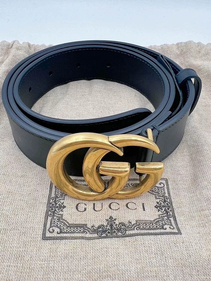 Gucci Gucci Unisex Vintage Double G Buckle Belt Size ONE SIZE - 2 Thumbnail