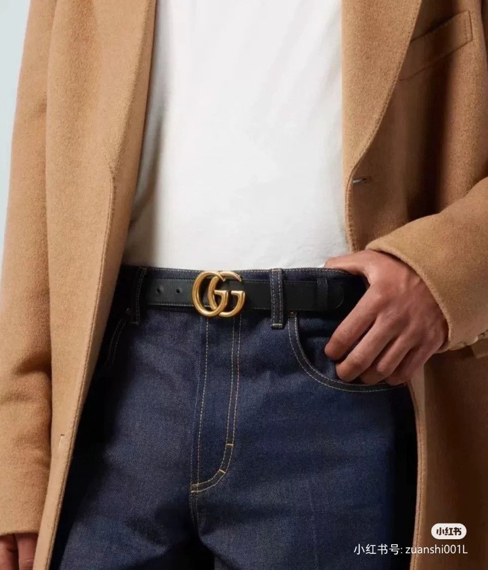 Gucci Gucci Unisex Vintage Double G Buckle Belt Size ONE SIZE - 5 Thumbnail