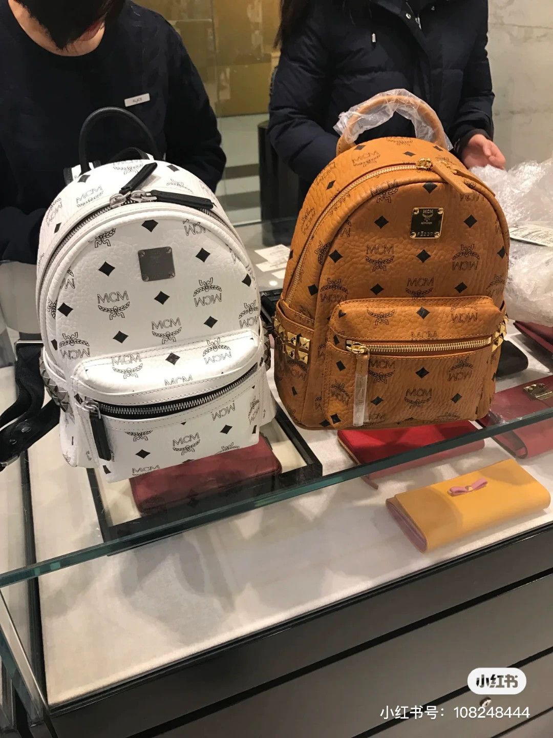 MCM MCM Small Studded White Backpack Size ONE SIZE - 7 Thumbnail