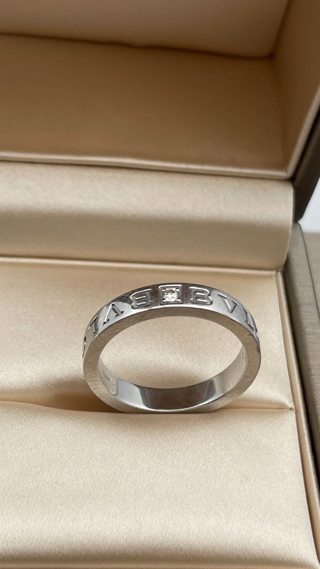 Bvlgari BVLGARI BVLGARI Platinum Single Diamond Ring Size ONE SIZE - 3 Thumbnail