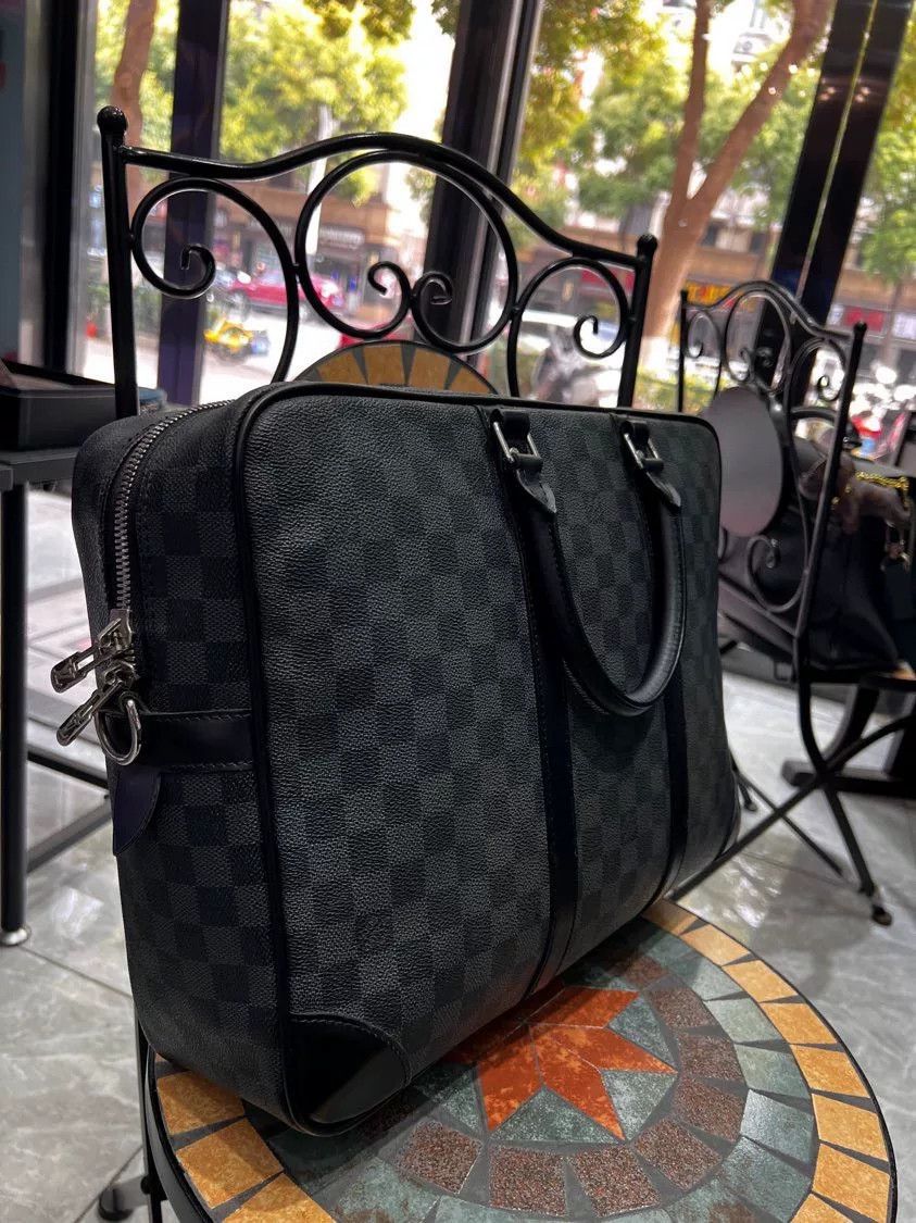 Louis Vuitton Louis Vuitton Black Checker Briefcase Size ONE SIZE - 3 Thumbnail