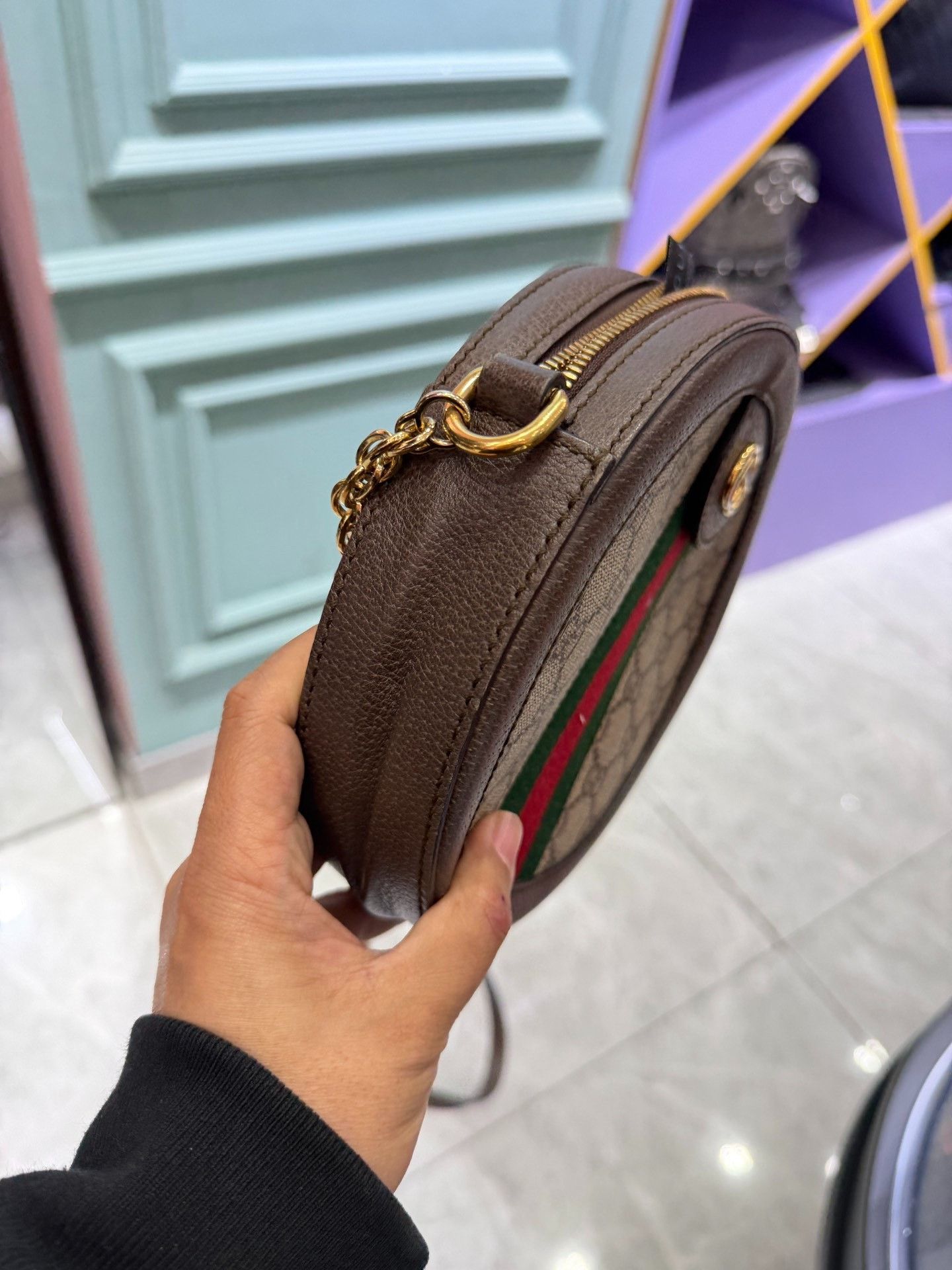 Gucci Gucci Ophidia Round Canvas Bag Size ONE SIZE - 3 Thumbnail