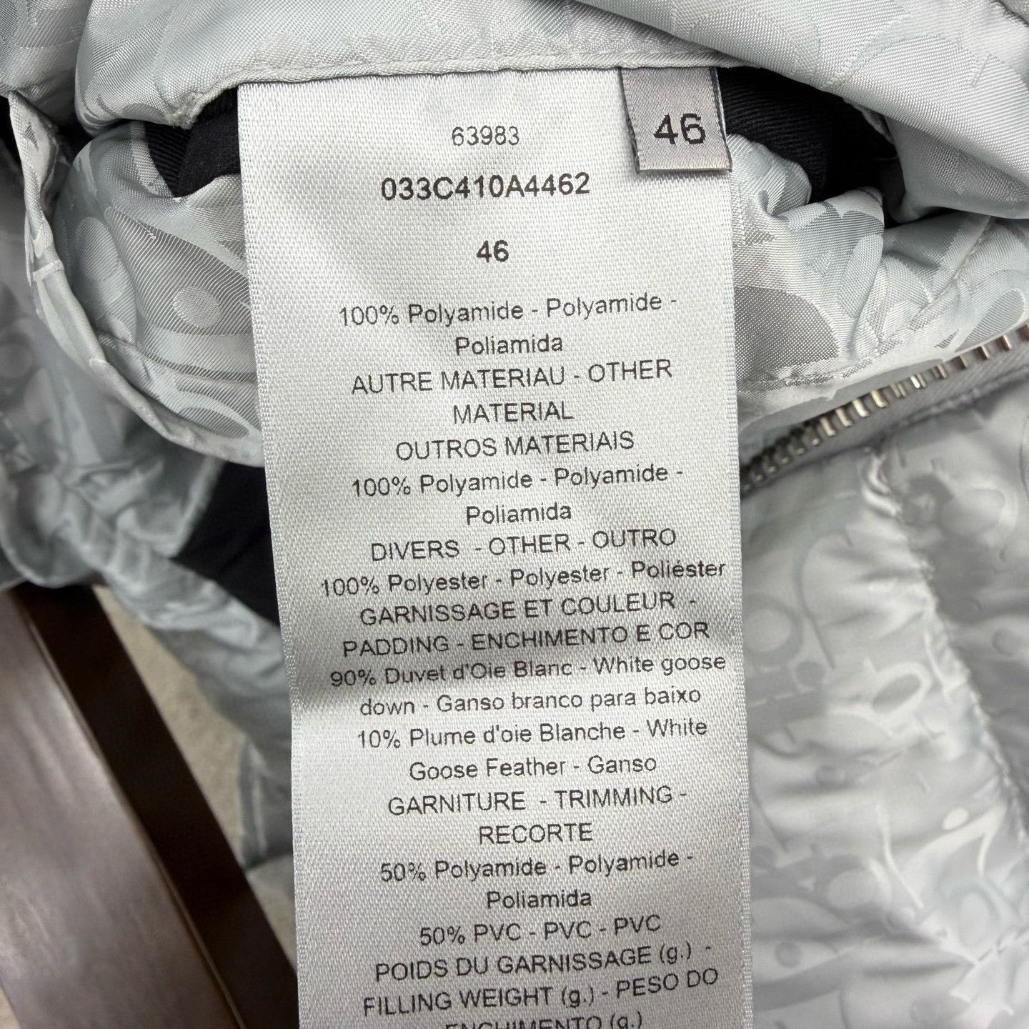 Dior New Monogram Logo Down Vest