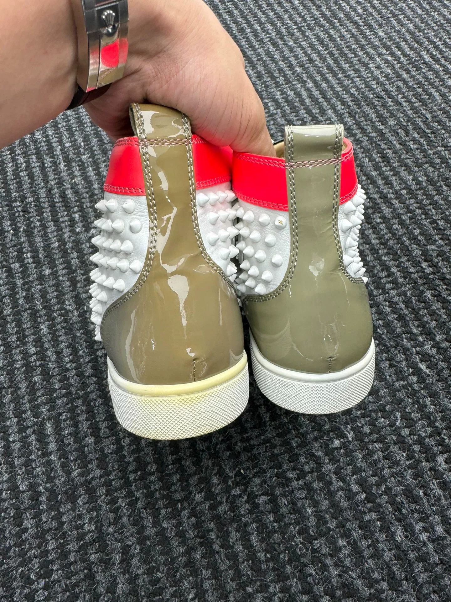 Christian Louboutin Men's Christian Louboutin High-Top Studded Shoes Size US 9.5 / EU 42-43 - 4 Thumbnail