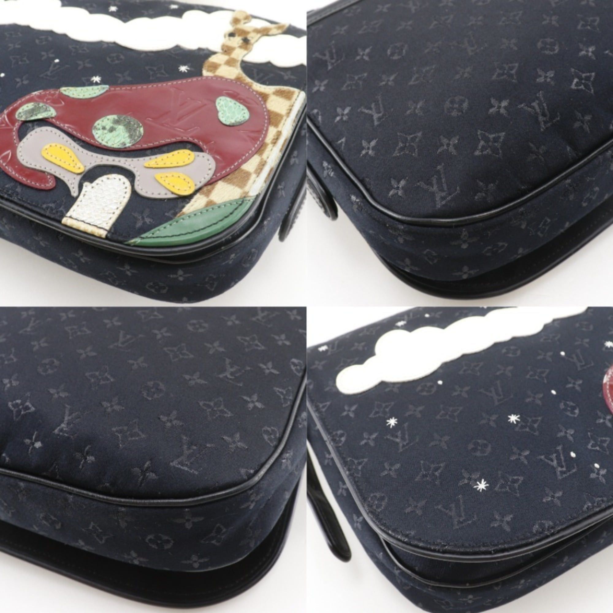 Louis Vuitton Louis Vuitton Musette Shoulder Bag, Comte de Fée, M92273, Monogram Satin, Vernis, and Porcelain, 2002, Black, SR0032, A5, Magnetic closure, Women's Size ONE SIZE - 4 Thumbnail