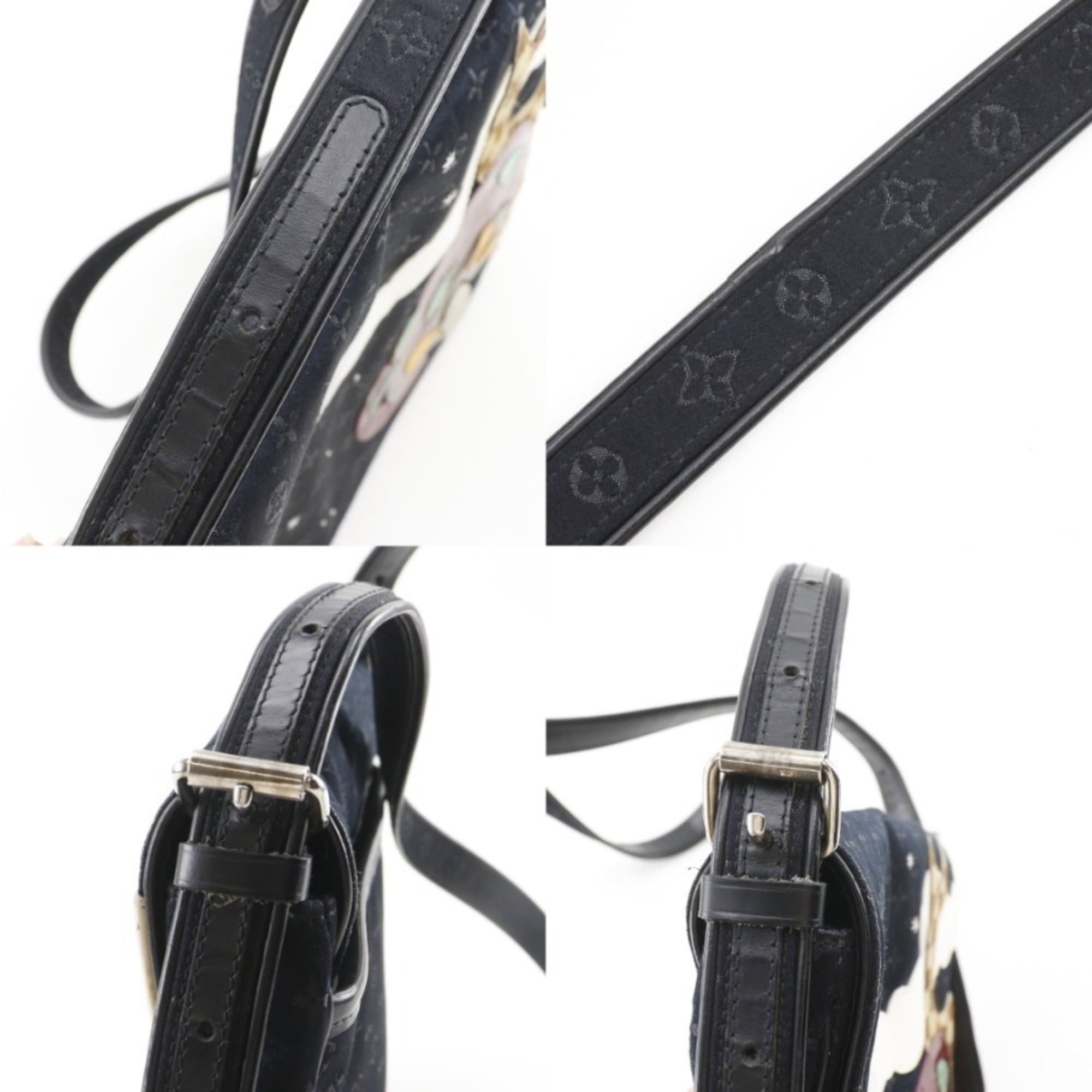 Louis Vuitton Louis Vuitton Musette Shoulder Bag, Comte de Fée, M92273, Monogram Satin, Vernis, and Porcelain, 2002, Black, SR0032, A5, Magnetic closure, Women's Size ONE SIZE - 16 Thumbnail