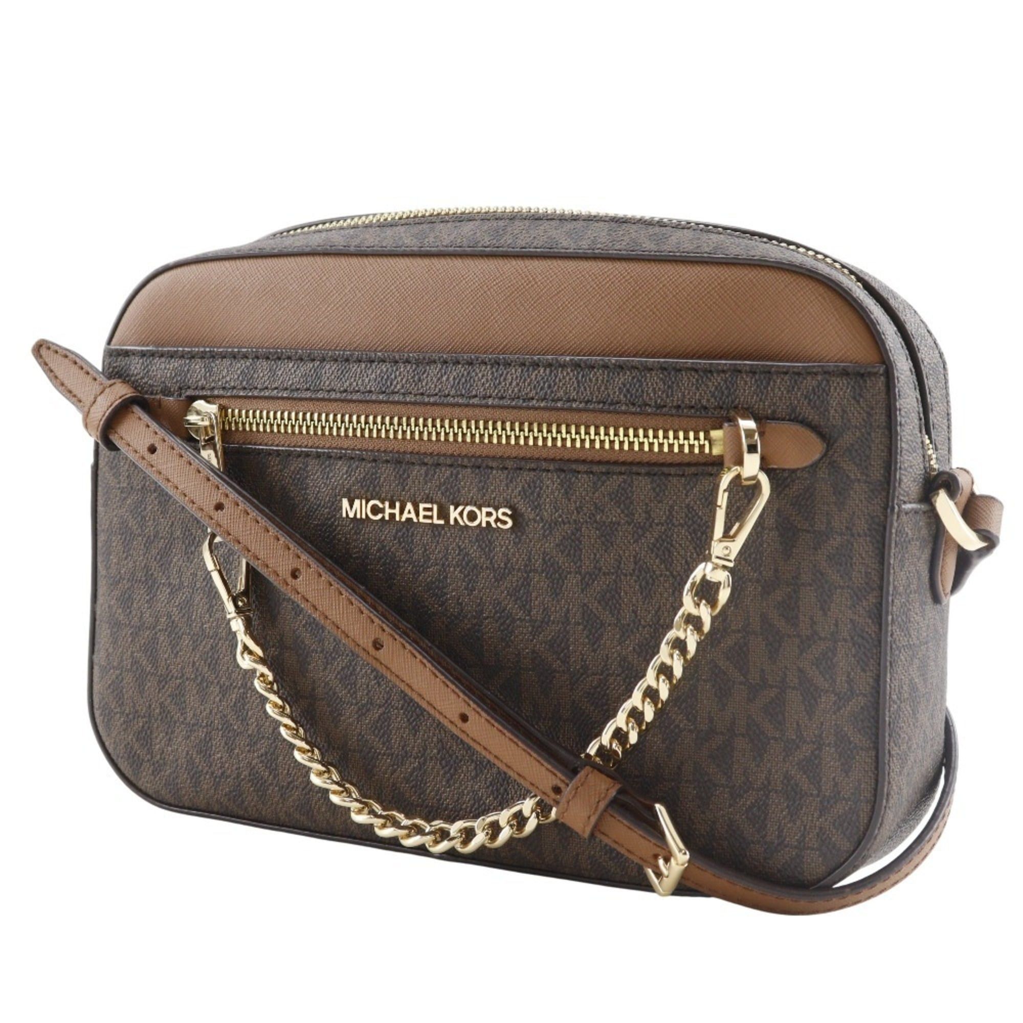 Michael Kors Michael Kors Jet Set Shoulder Bag, MK Signature, 35S1GTTC9B, PVC, Brown, Women's Size ONE SIZE - 2 Thumbnail