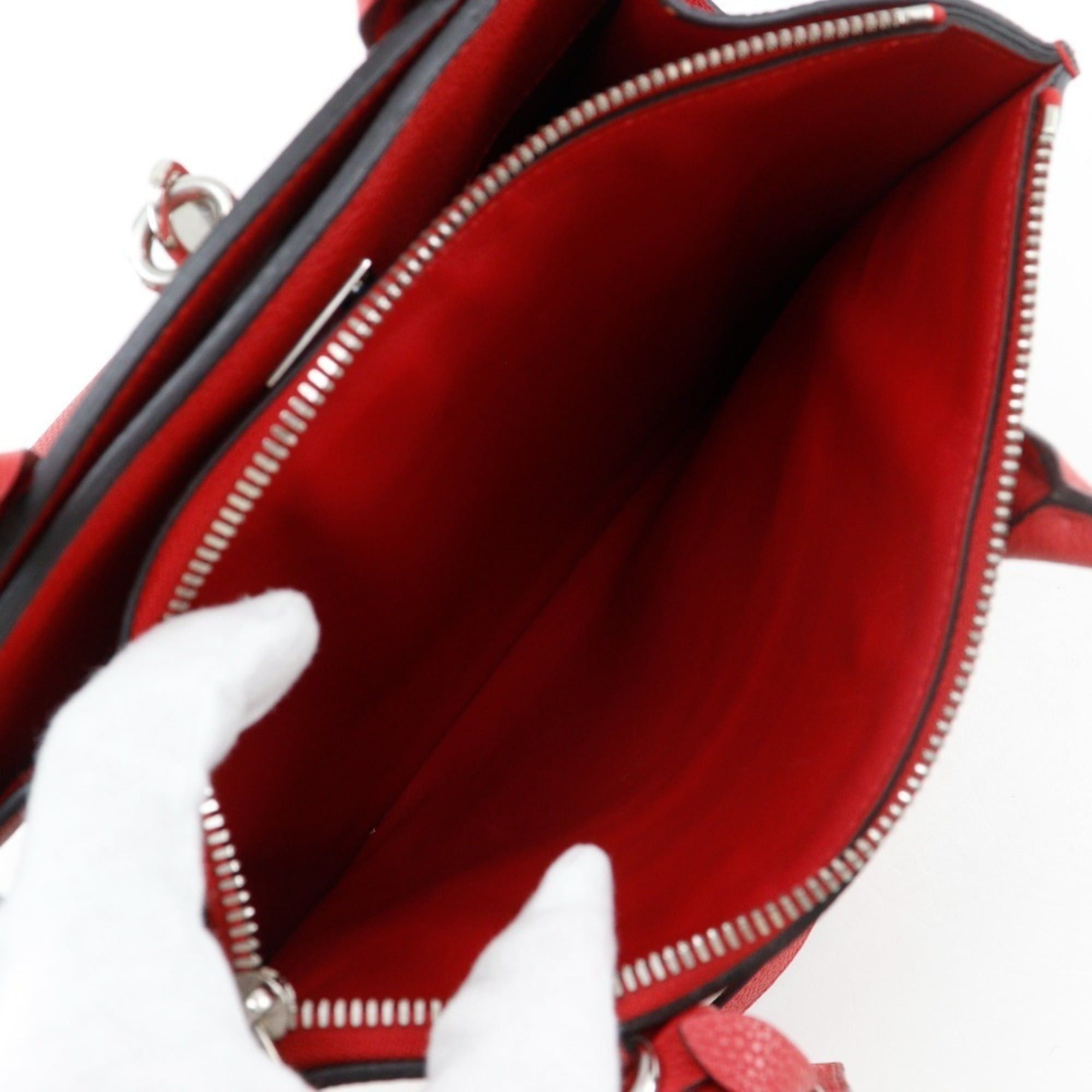 Louis Vuitton Louis Vuitton City Steamer PM handbag/2-way shoulder bag M53030 in calfskin rouge (red, 2017) DU0127, 2-way, A5 size, open-top, for women. Size ONE SIZE - 8 Thumbnail