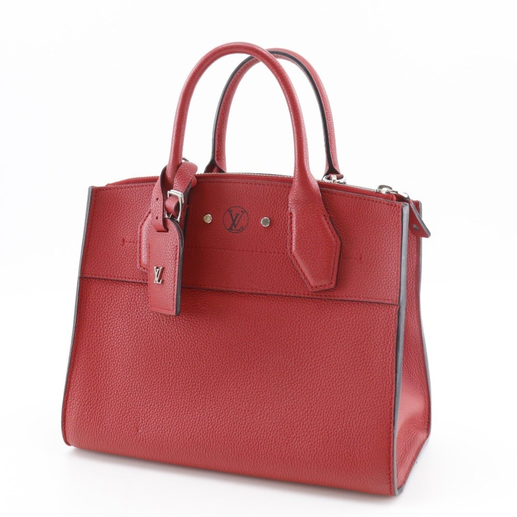 Louis Vuitton Louis Vuitton City Steamer PM handbag/2-way shoulder bag M53030 in calfskin rouge (red, 2017) DU0127, 2-way, A5 size, open-top, for women. Size ONE SIZE - 2 Thumbnail