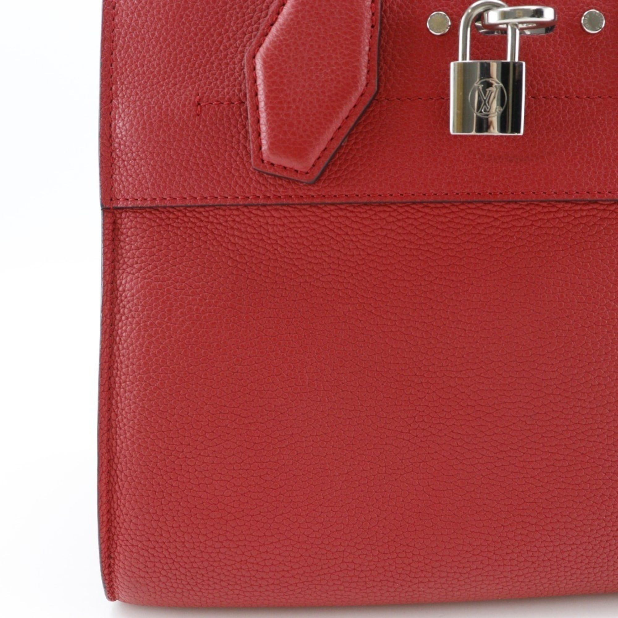 Louis Vuitton Louis Vuitton City Steamer PM handbag/2-way shoulder bag M53030 in calfskin rouge (red, 2017) DU0127, 2-way, A5 size, open-top, for women. Size ONE SIZE - 11 Thumbnail