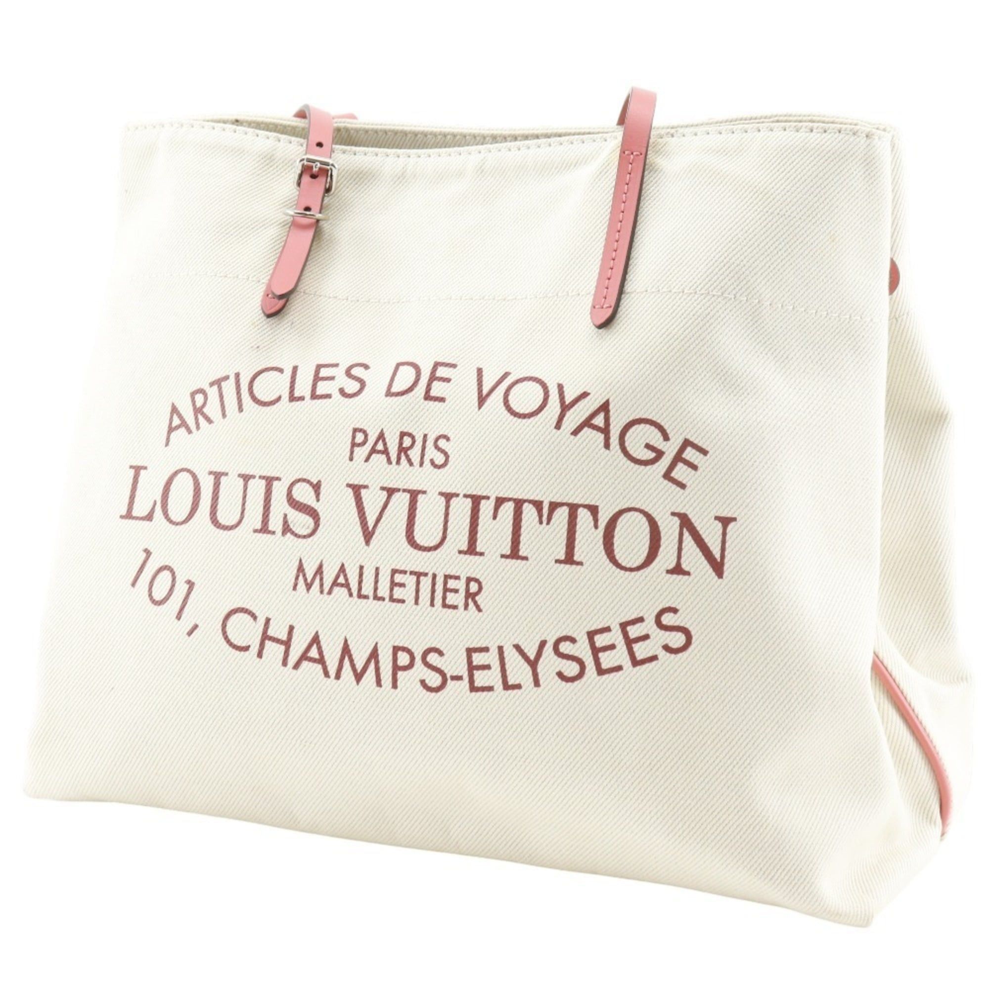 Louis Vuitton Louis Vuitton Hippo MM Tote Bag, 2014 Summer Collection, M94502, Canvas, Corail, 2014, Ivory/Pink, CA0164, A4 Size, Open, Women's Size ONE SIZE - 2 Thumbnail