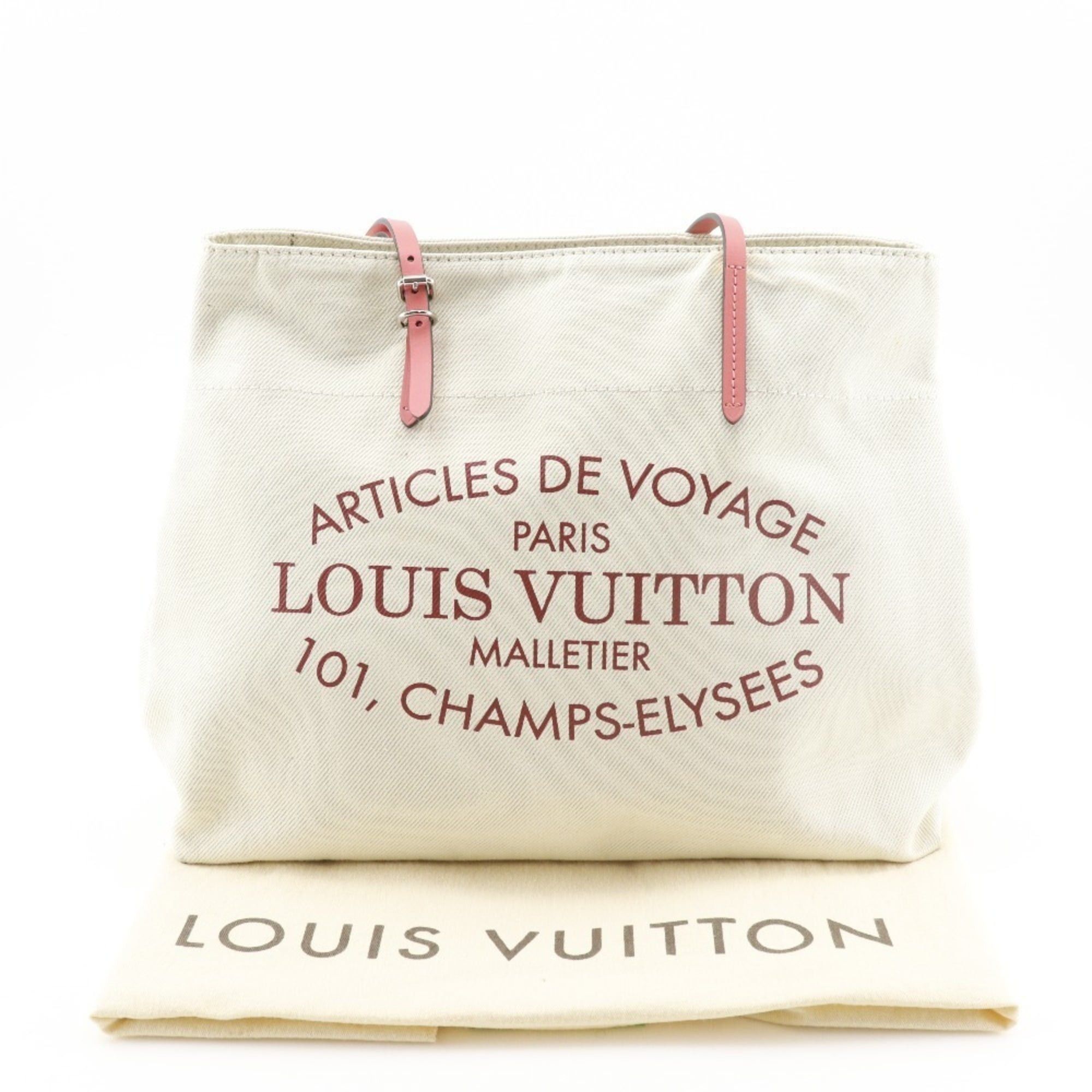 Louis Vuitton Louis Vuitton Hippo MM Tote Bag, 2014 Summer Collection, M94502, Canvas, Corail, 2014, Ivory/Pink, CA0164, A4 Size, Open, Women's Size ONE SIZE - 20 Thumbnail