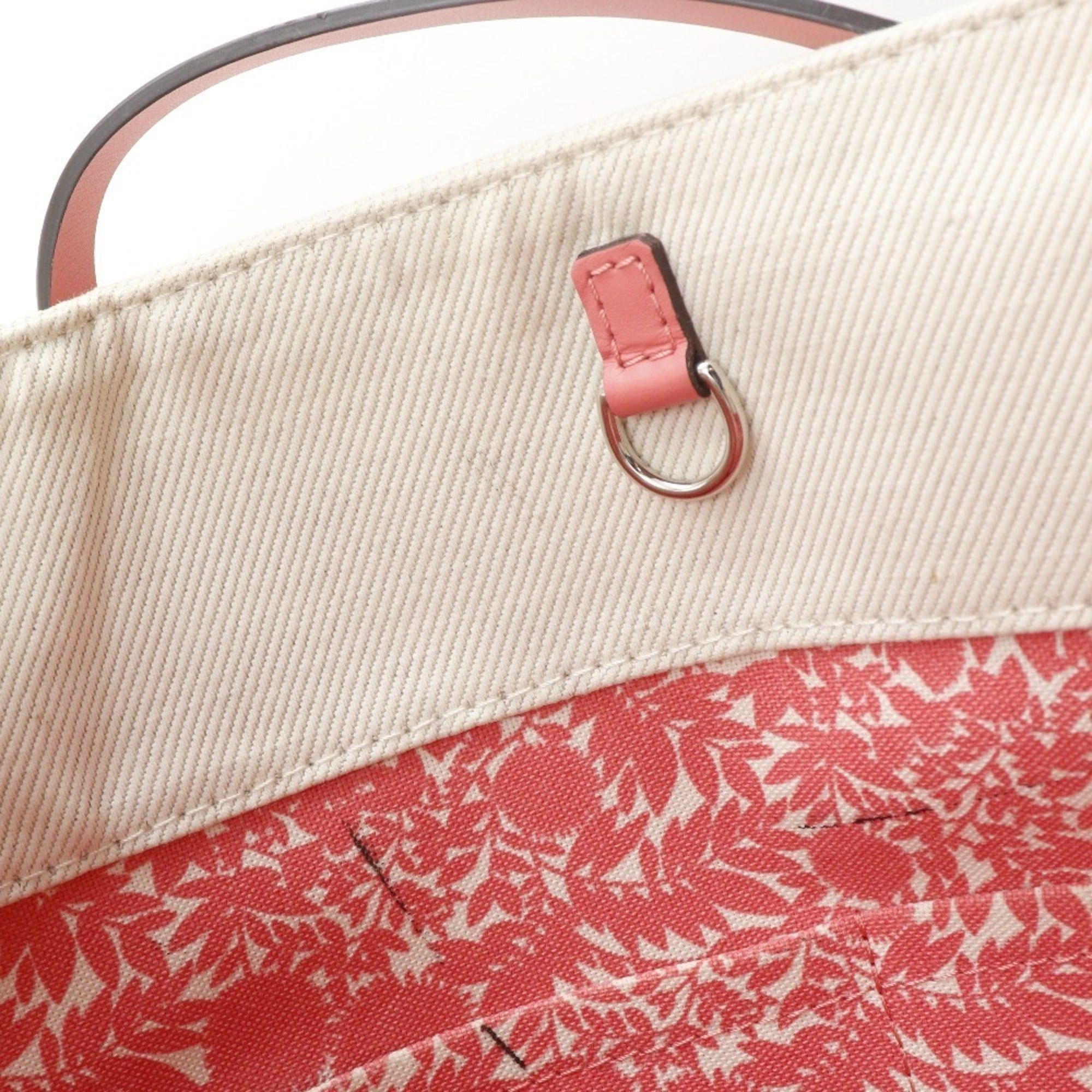 Louis Vuitton Louis Vuitton Hippo MM Tote Bag, 2014 Summer Collection, M94502, Canvas, Corail, 2014, Ivory/Pink, CA0164, A4 Size, Open, Women's Size ONE SIZE - 12 Thumbnail