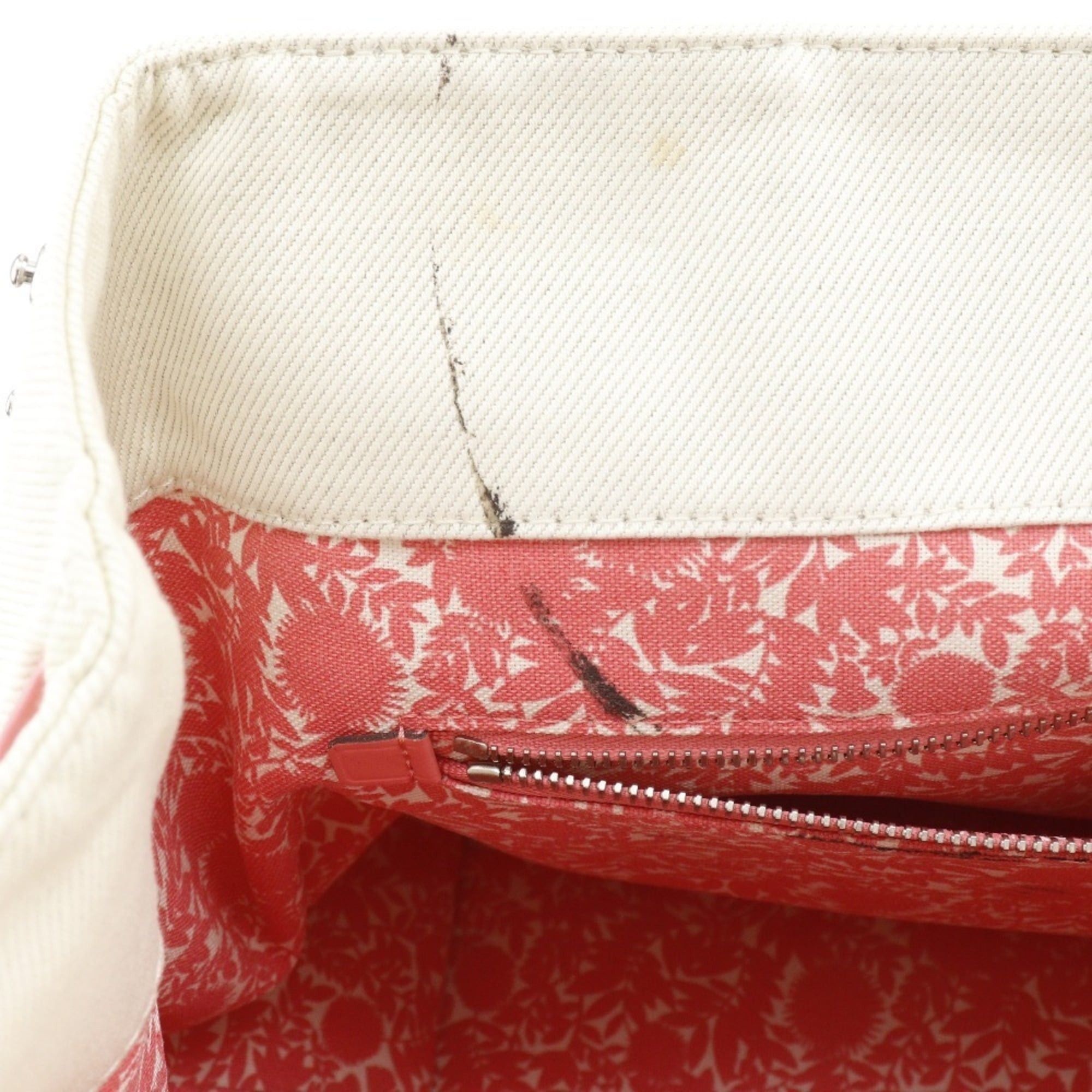 Louis Vuitton Louis Vuitton Hippo MM Tote Bag, 2014 Summer Collection, M94502, Canvas, Corail, 2014, Ivory/Pink, CA0164, A4 Size, Open, Women's Size ONE SIZE - 8 Thumbnail