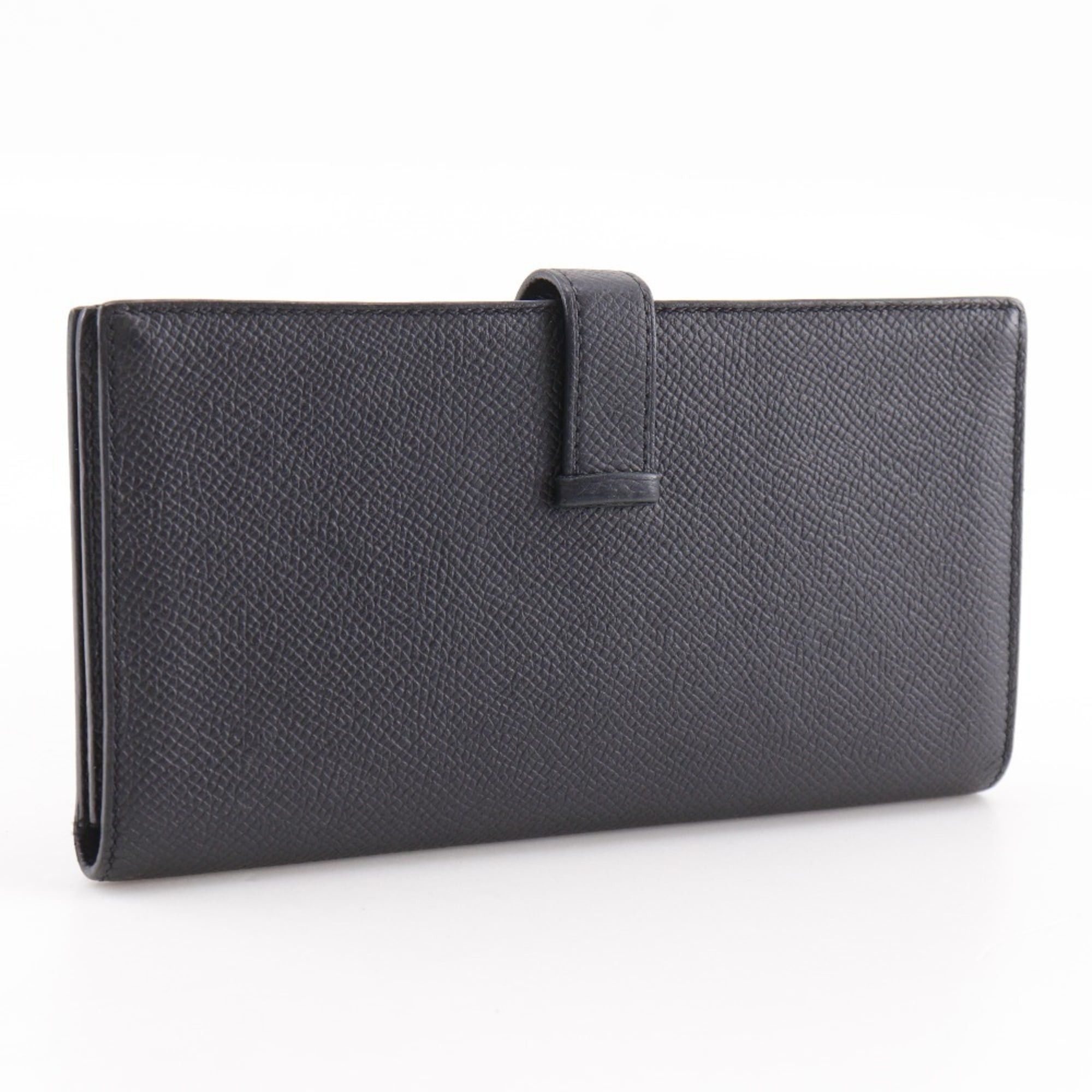Hermes Hermes Hermès Beansufla long wallet in Epsom leather, 2016, black with belt clasp, unisex Size ONE SIZE - 3 Thumbnail