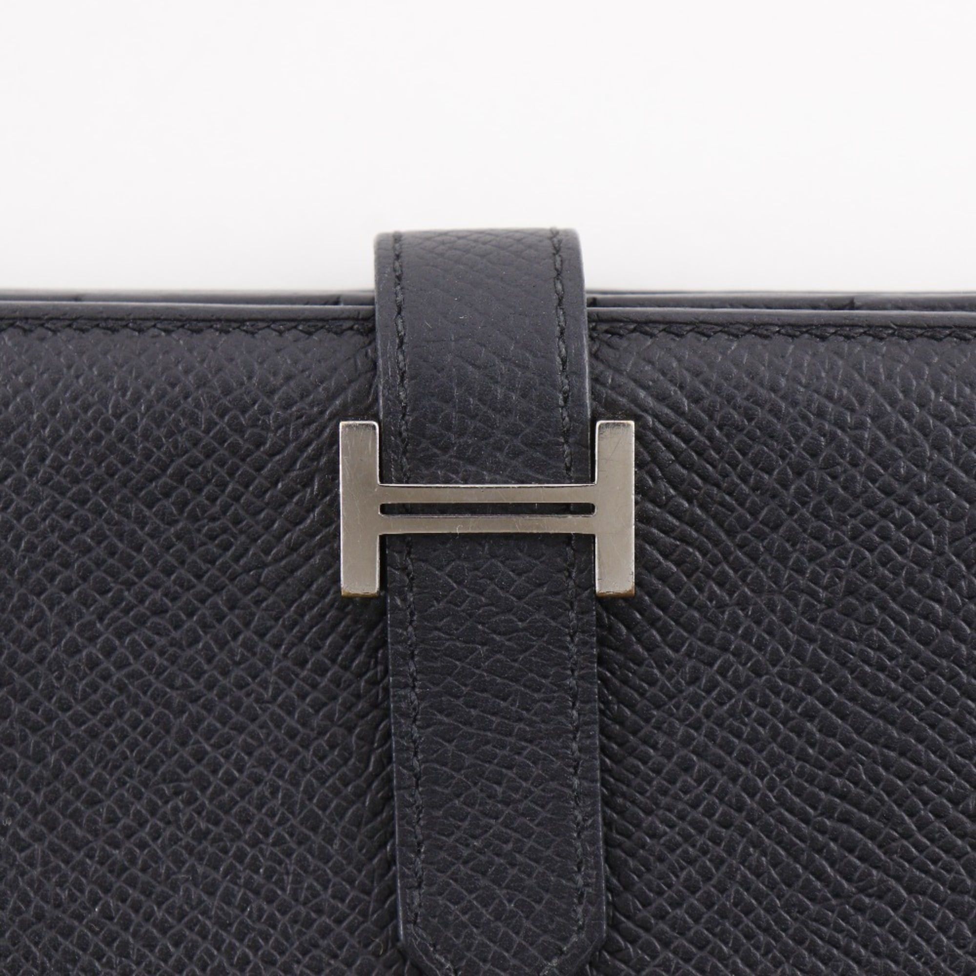 Hermes Hermes Hermès Beansufla long wallet in Epsom leather, 2016, black with belt clasp, unisex Size ONE SIZE - 19 Thumbnail