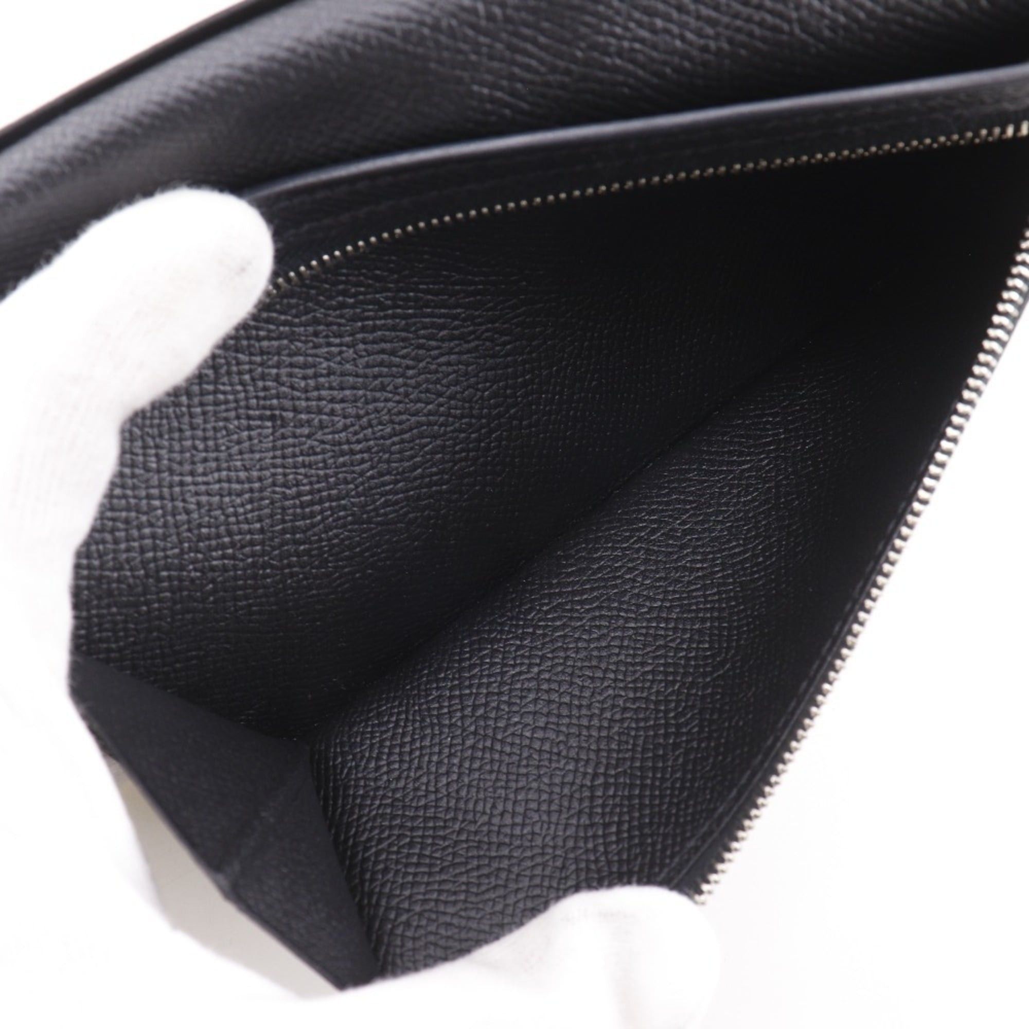 Hermes Hermes Hermès Beansufla long wallet in Epsom leather, 2016, black with belt clasp, unisex Size ONE SIZE - 8 Thumbnail