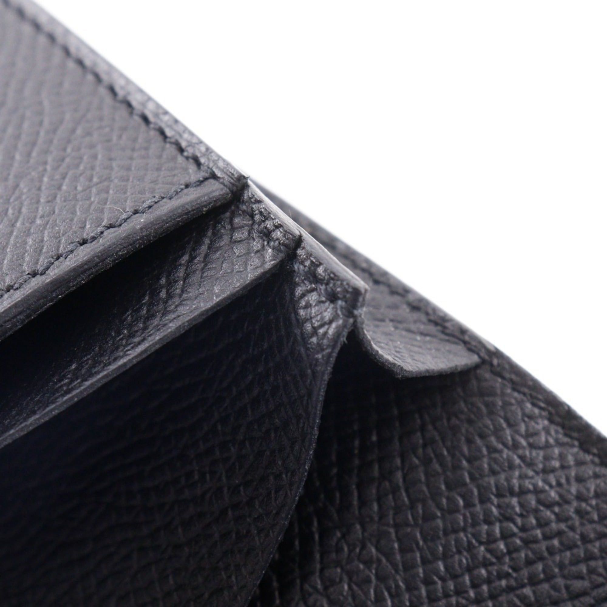 Hermes Hermes Hermès Beansufla long wallet in Epsom leather, 2016, black with belt clasp, unisex Size ONE SIZE - 13 Thumbnail