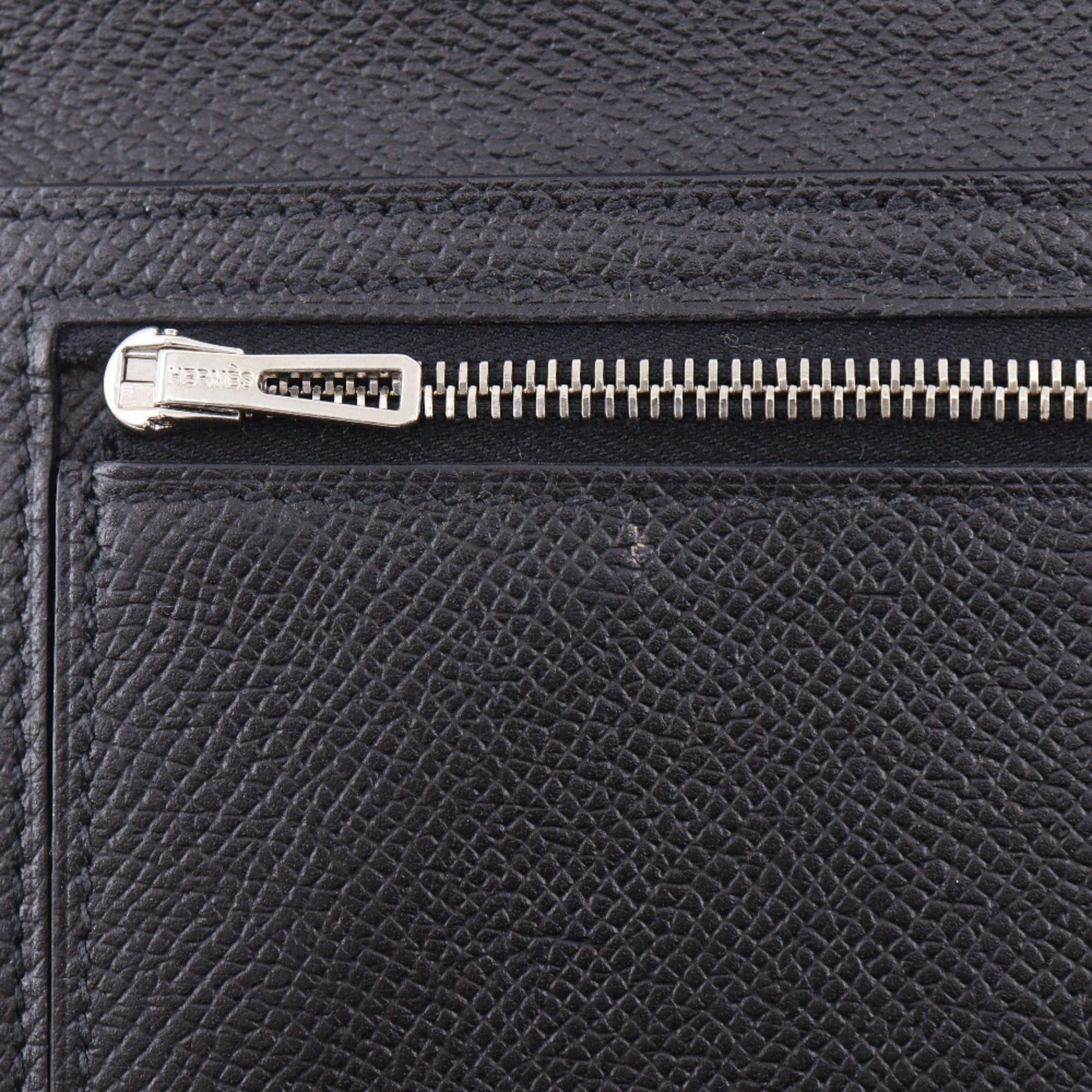 Hermes Hermes Hermès Beansufla long wallet in Epsom leather, 2016, black with belt clasp, unisex Size ONE SIZE - 11 Thumbnail