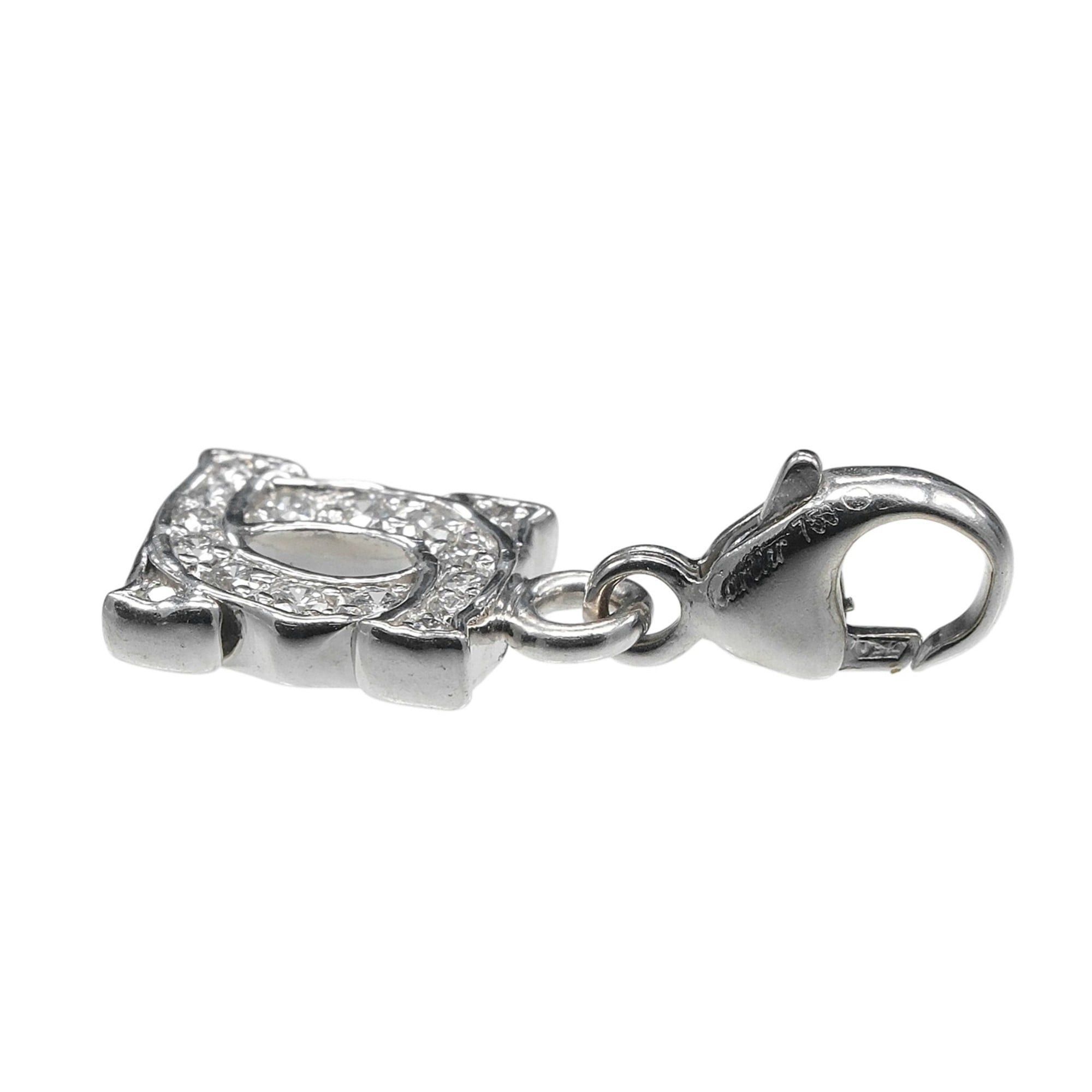Cartier Cartier 2C Baby Charm Pendant Top in 18K White Gold with Diamonds, Approx. 1.6g Size ONE SIZE - 6 Thumbnail