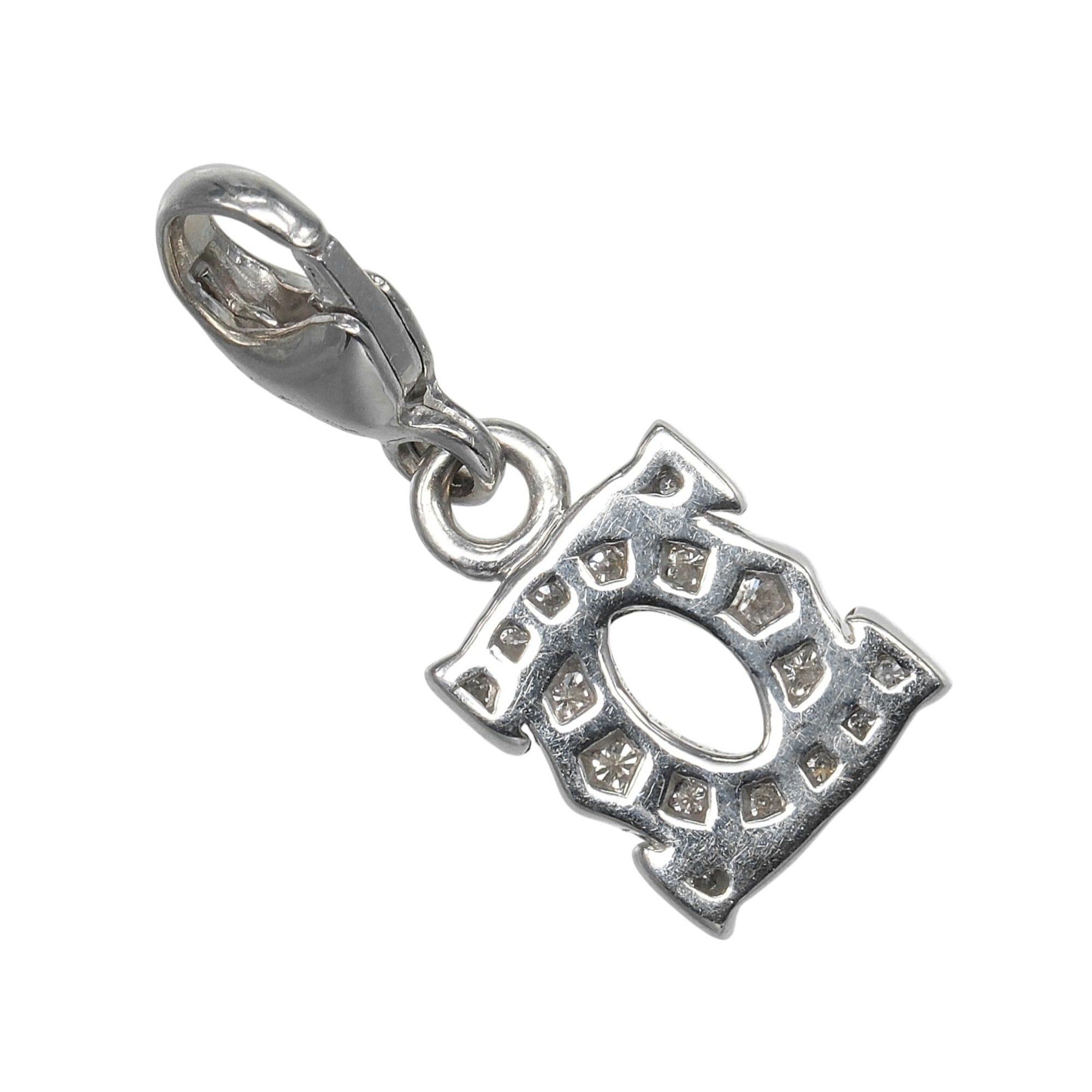 Cartier Cartier 2C Baby Charm Pendant Top in 18K White Gold with Diamonds, Approx. 1.6g Size ONE SIZE - 3 Thumbnail