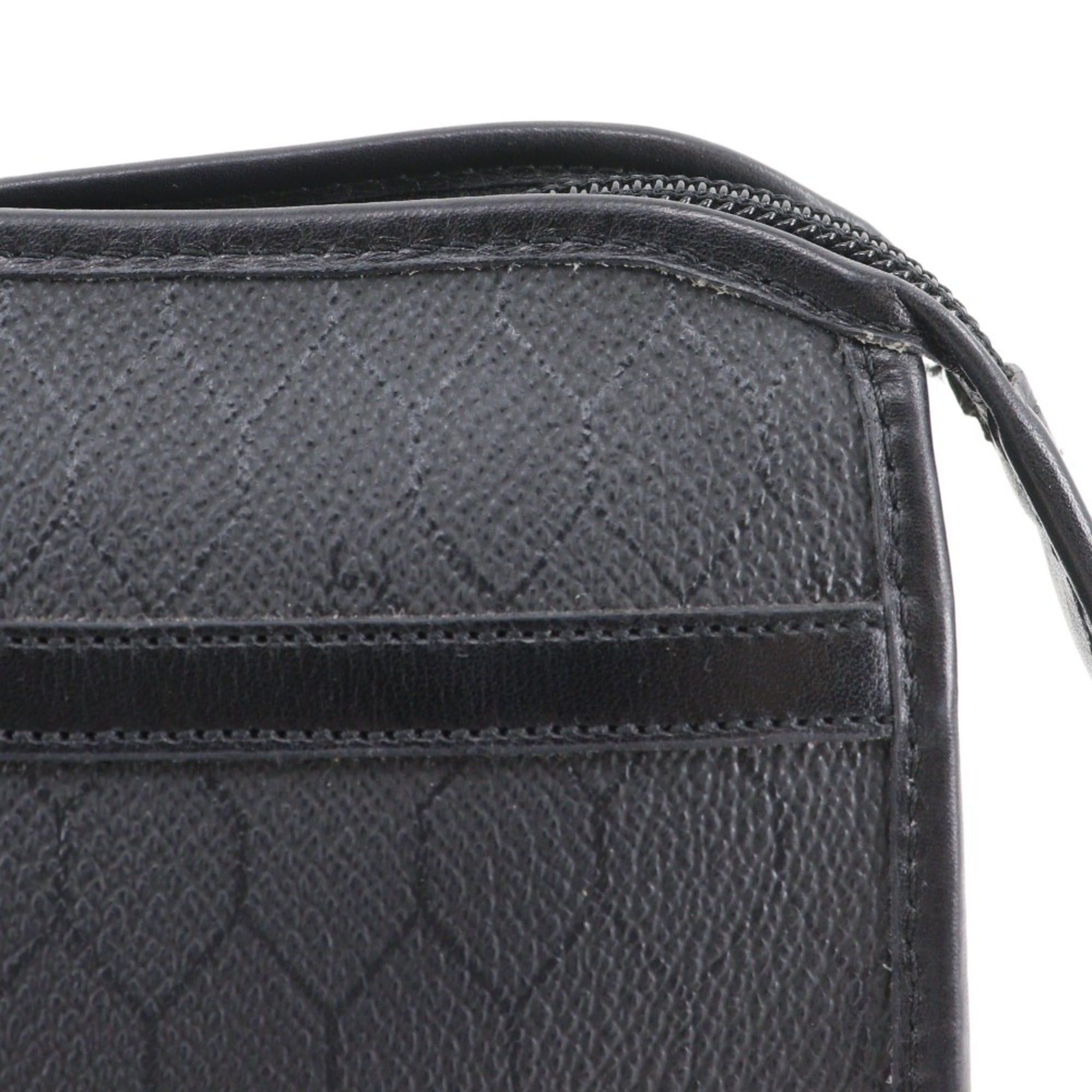 Dior Christian Dior Old Clutch Bag, Honeycomb Pattern, Vintage PVC, Black, A5, Dior, Women's Size ONE SIZE - 19 Thumbnail