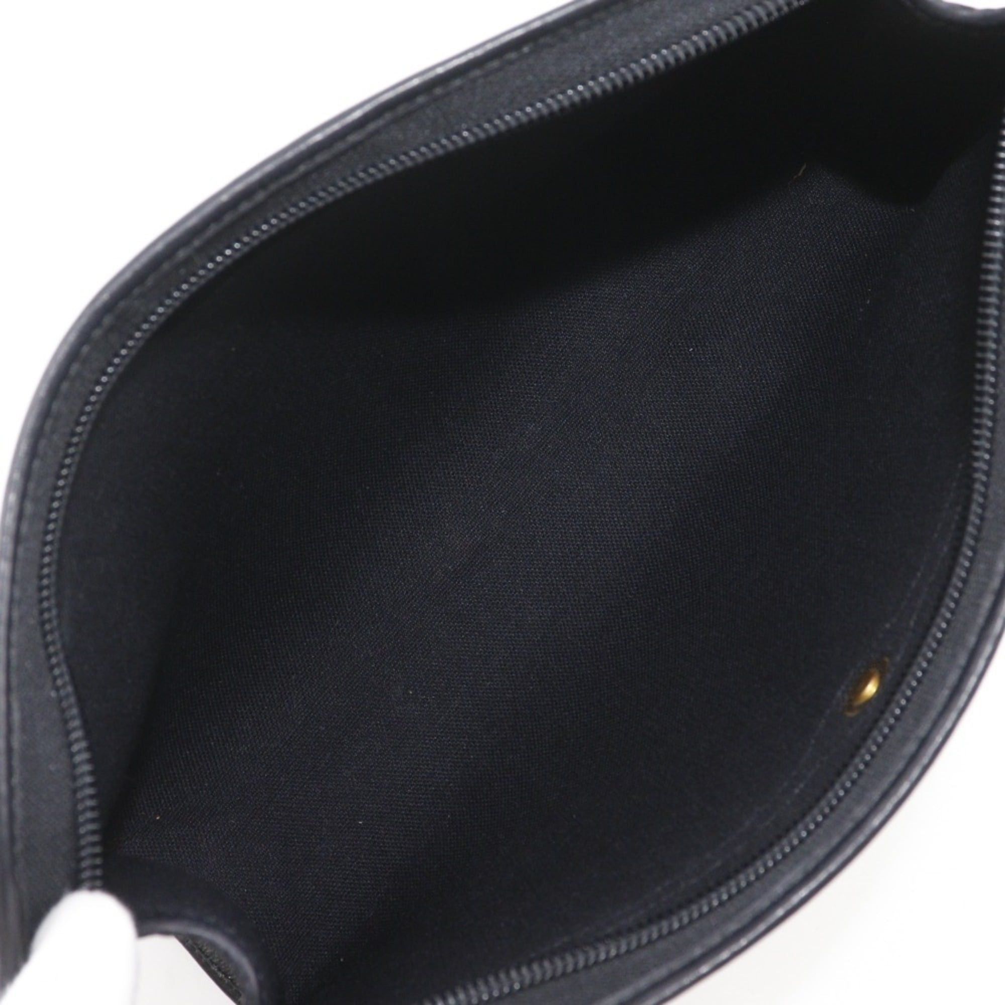 Dior Christian Dior Old Clutch Bag, Honeycomb Pattern, Vintage PVC, Black, A5, Dior, Women's Size ONE SIZE - 6 Thumbnail