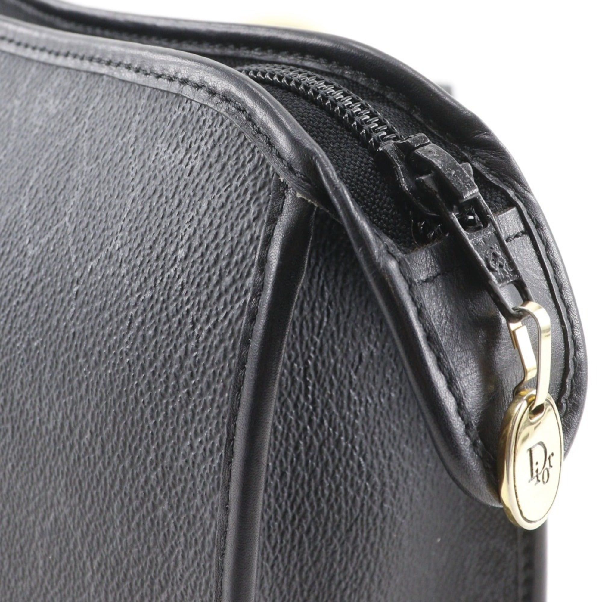 Dior Christian Dior Old Clutch Bag, Honeycomb Pattern, Vintage PVC, Black, A5, Dior, Women's Size ONE SIZE - 11 Thumbnail